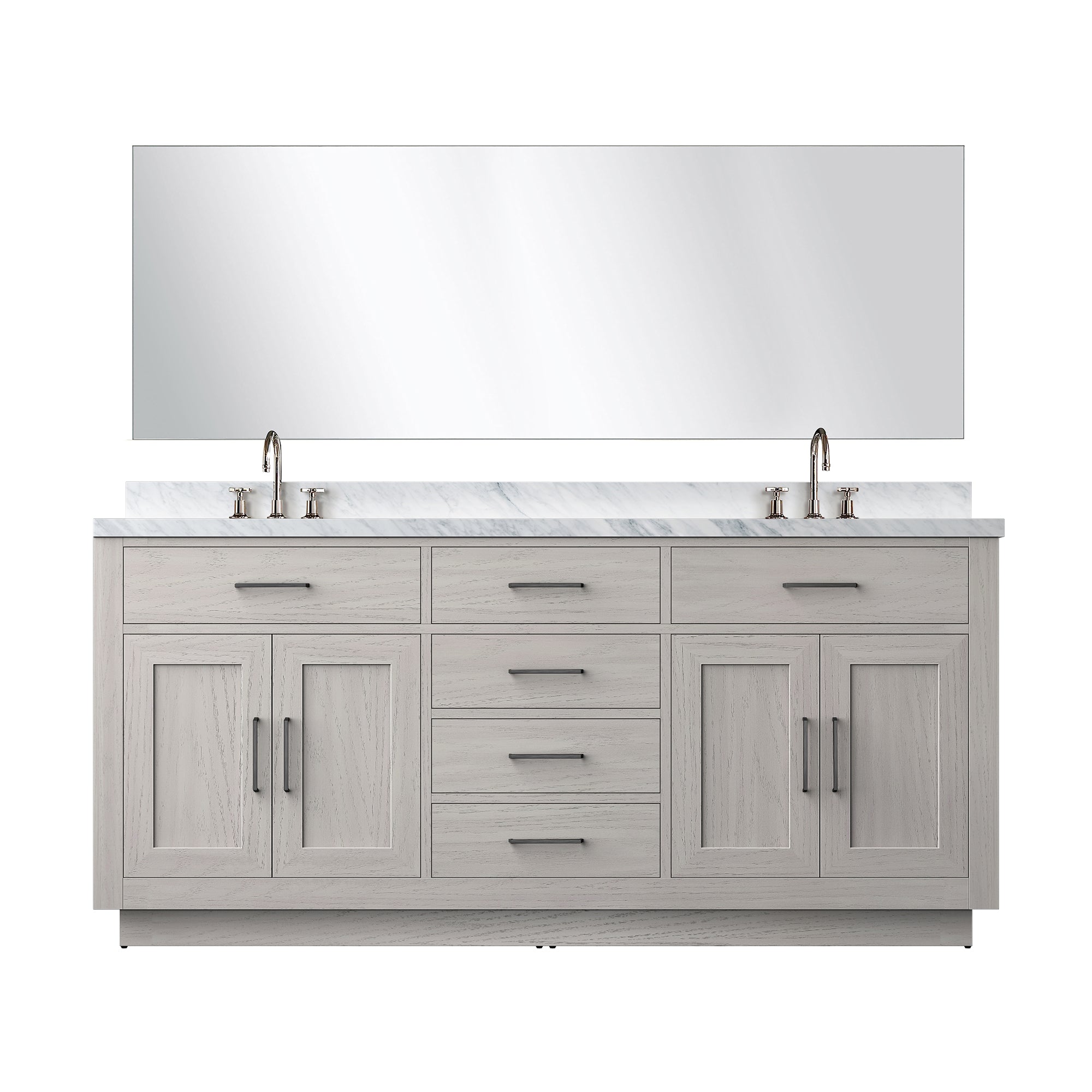 Abbey 72 in W x 22 in D White Oak Double Bath Vanity