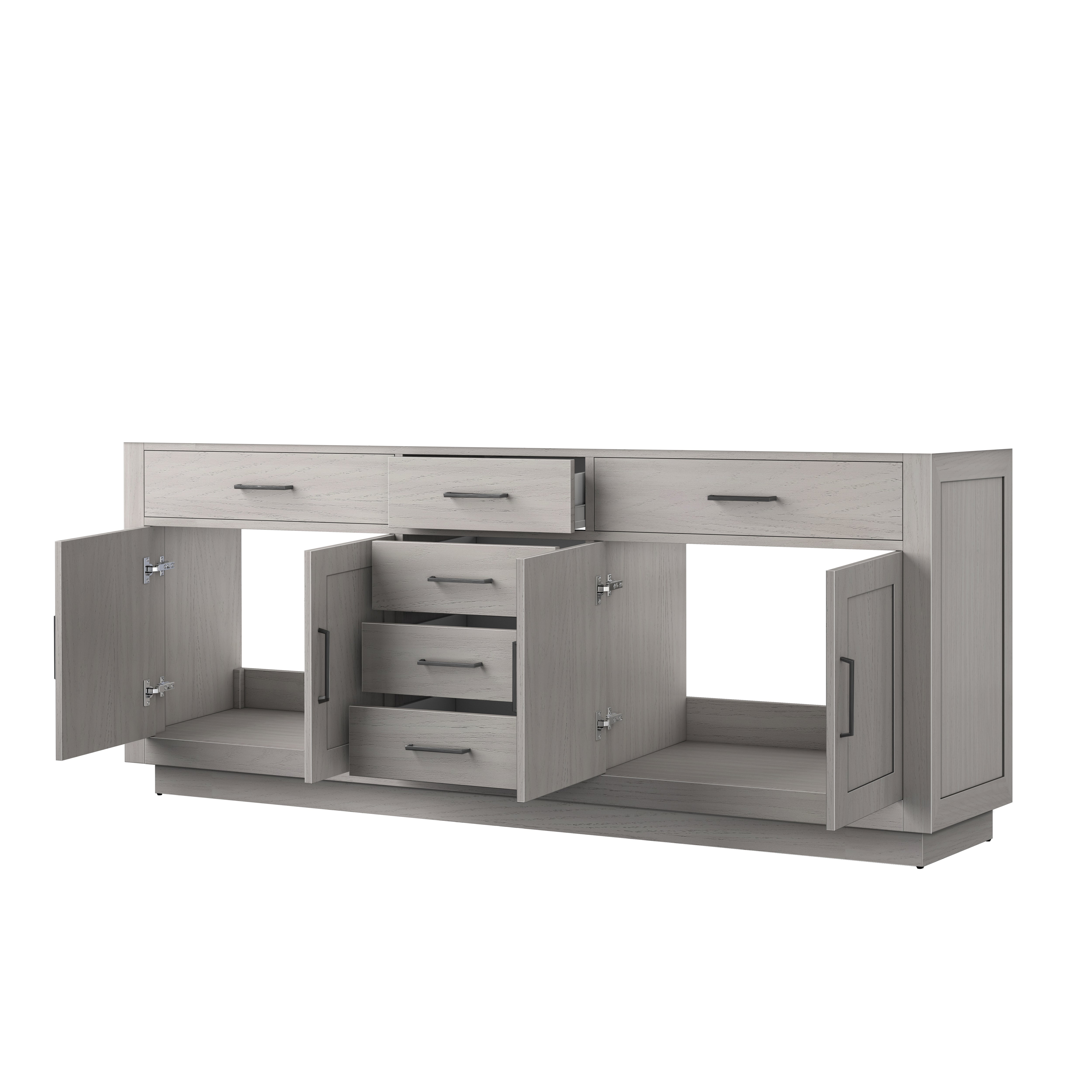 Abbey 80 in W x 22 in D White Oak Double Bath Vanity