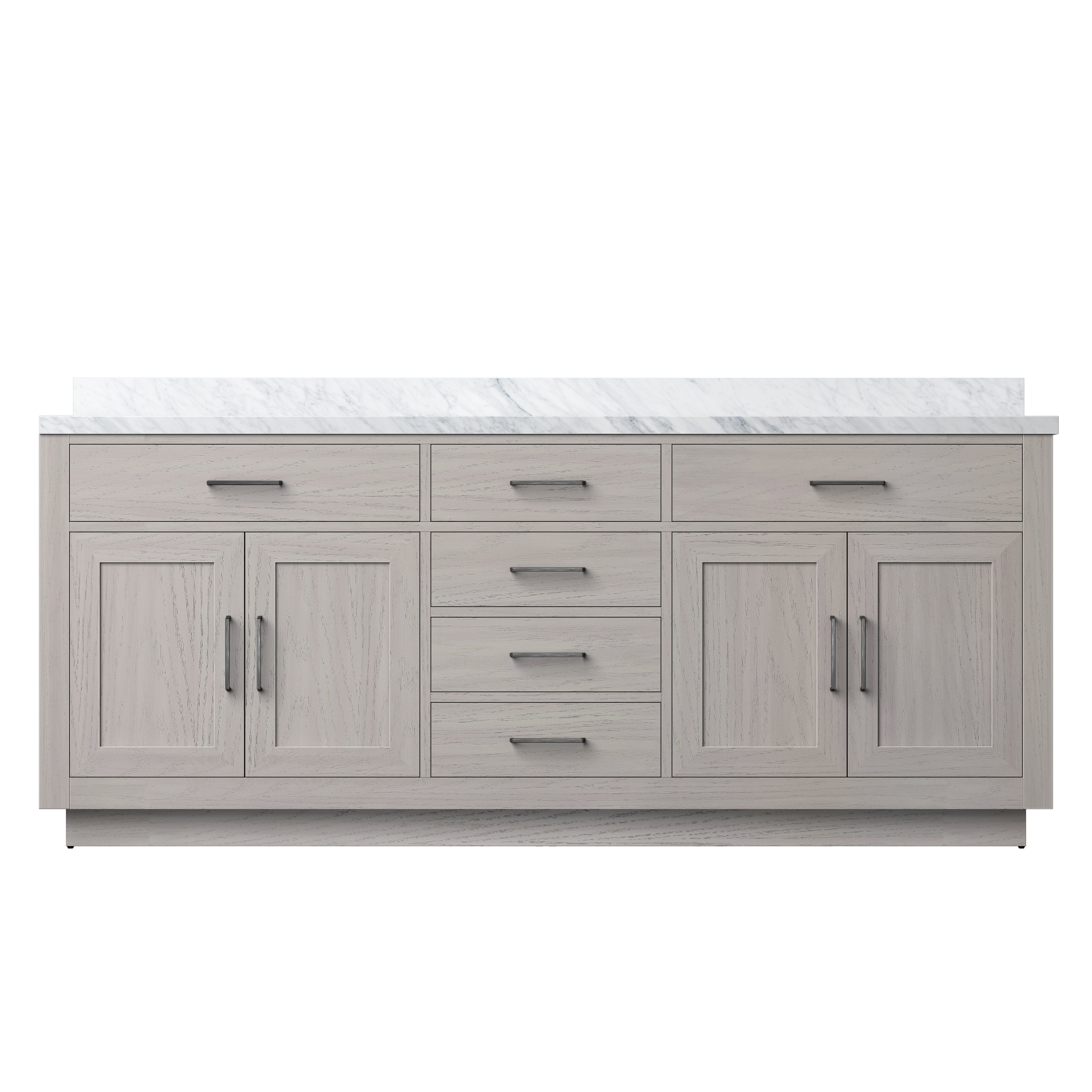 Abbey 80 in W x 22 in D White Oak Double Bath Vanity