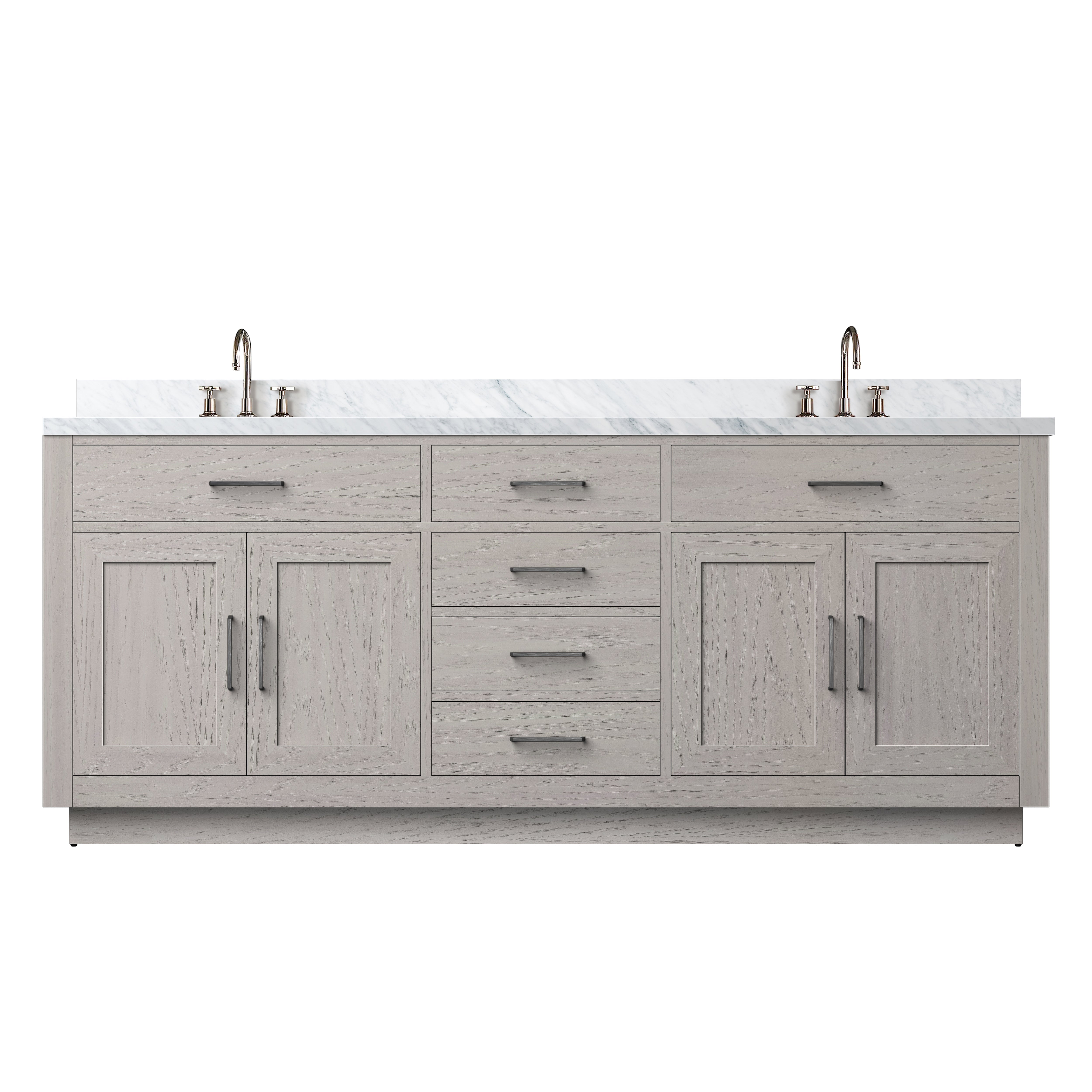 Abbey 80 in W x 22 in D White Oak Double Bath Vanity