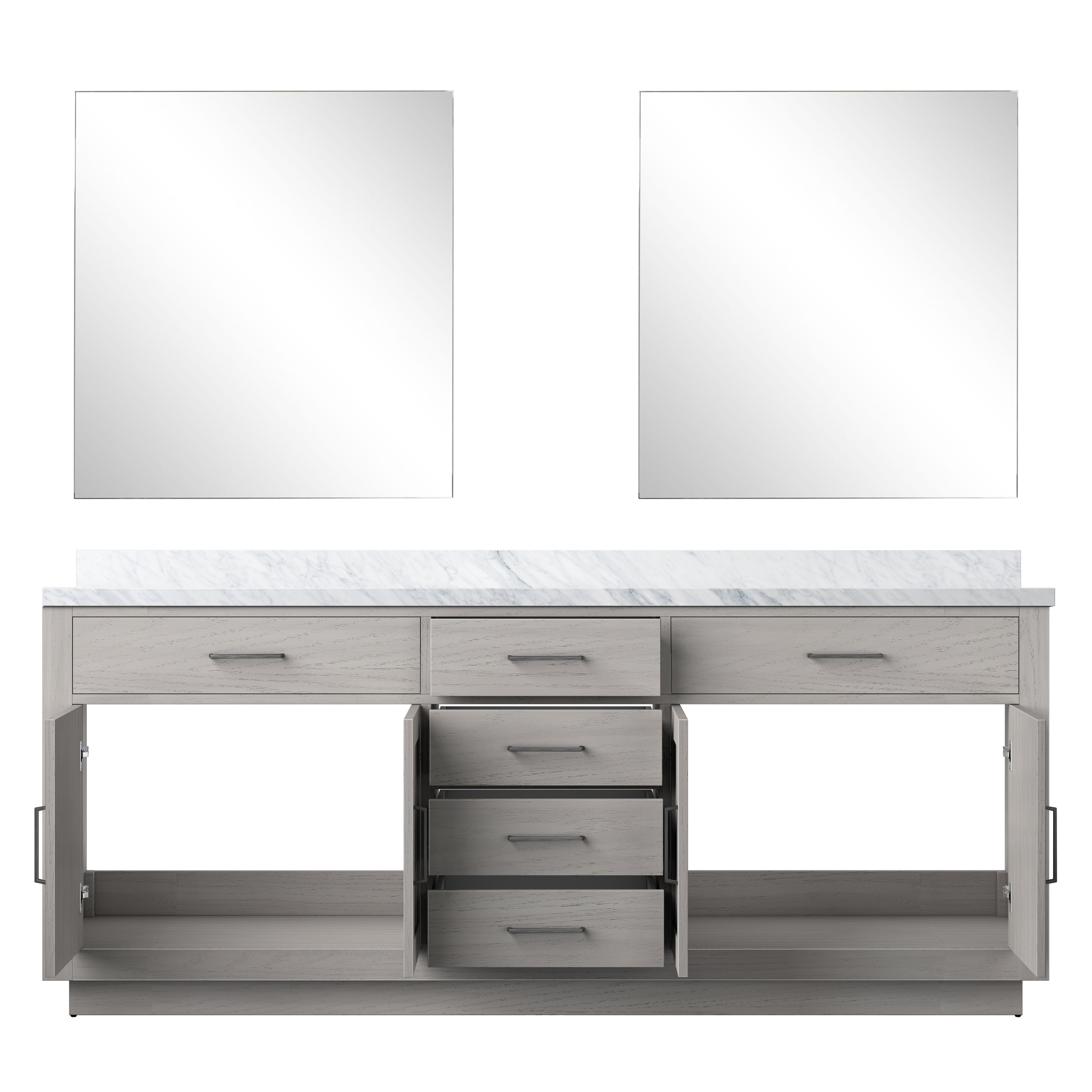 Abbey 80 in W x 22 in D White Oak Double Bath Vanity
