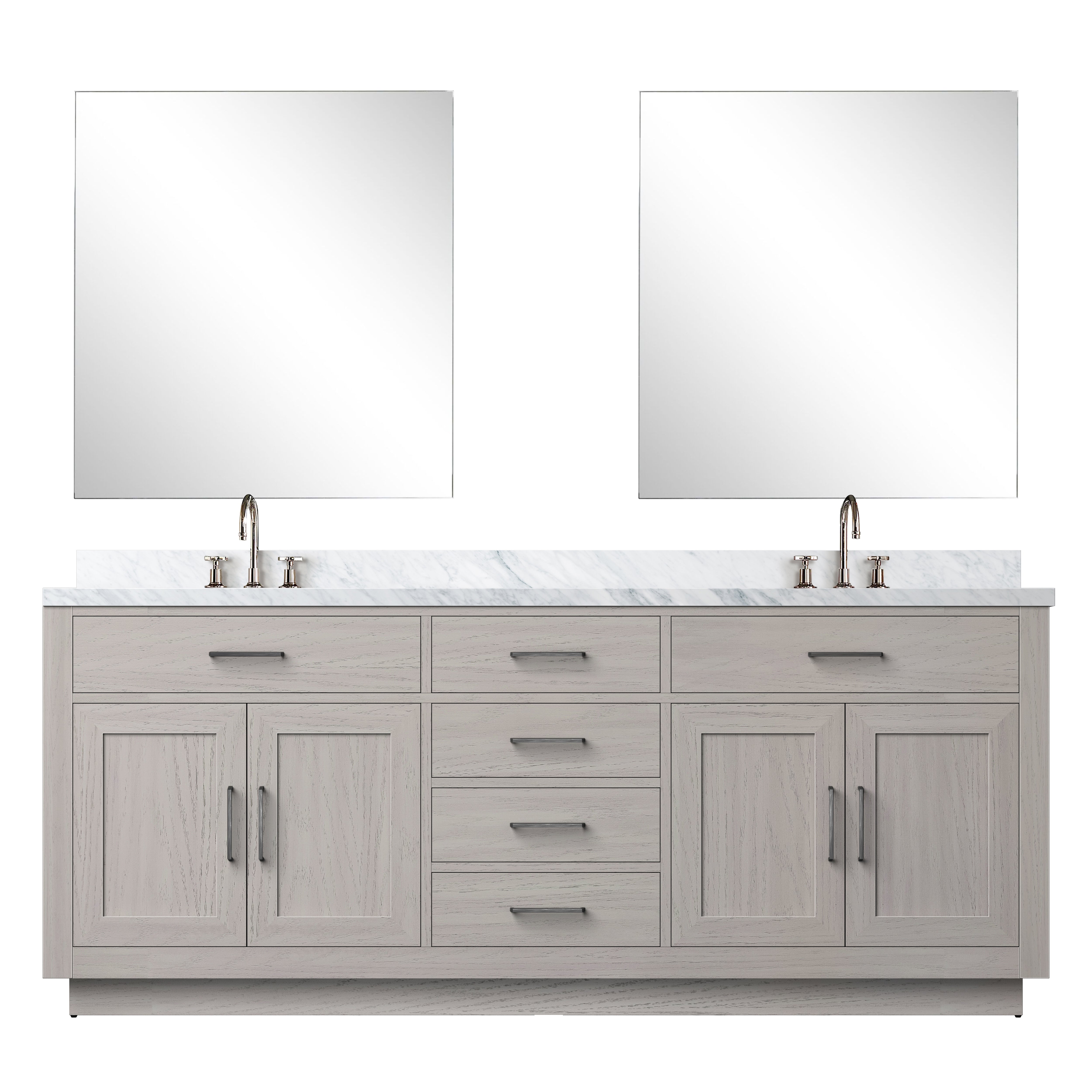 Abbey 80 in W x 22 in D White Oak Double Bath Vanity
