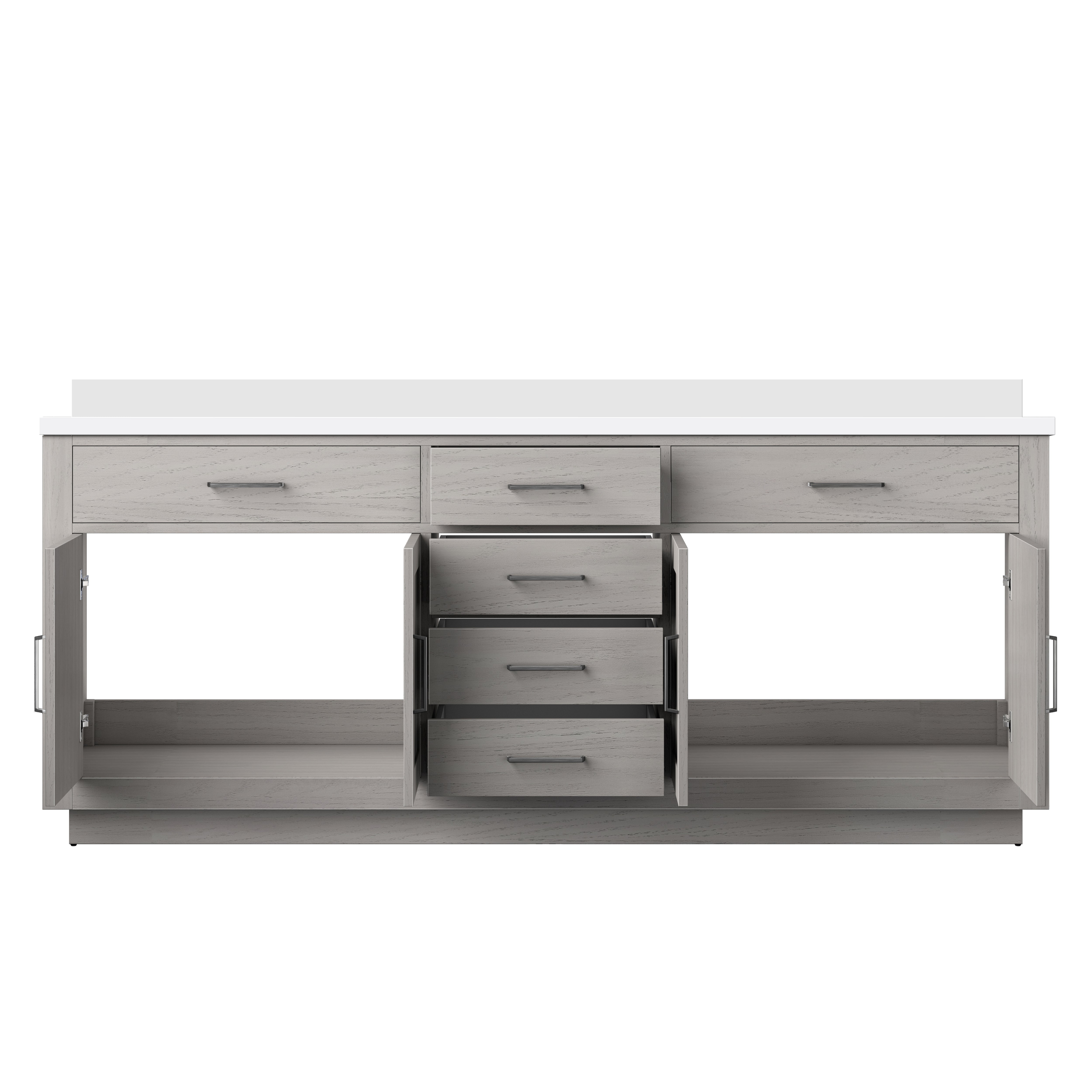 Abbey 80 in W x 22 in D White Oak Double Bath Vanity