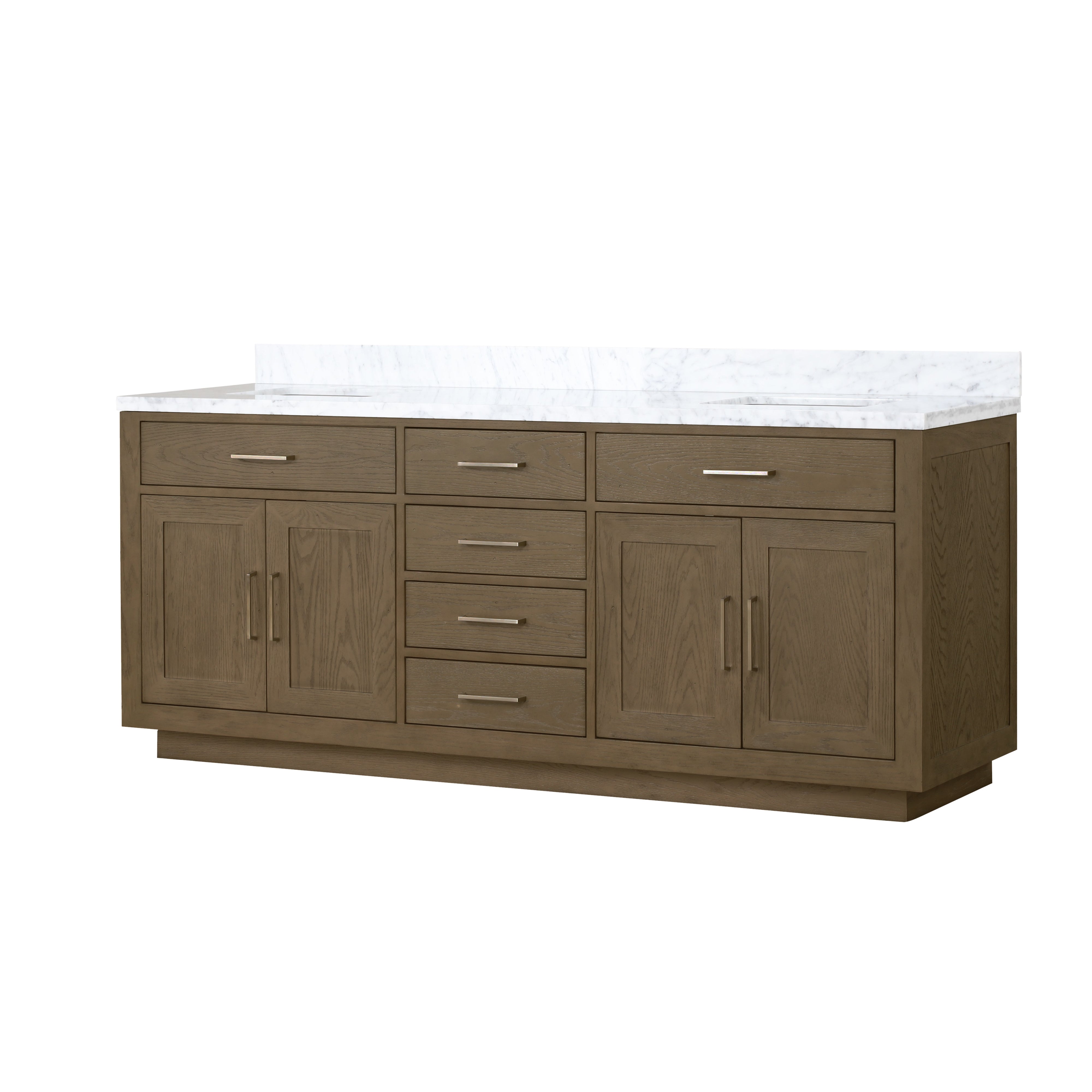 Abbey 80 in W x 22 in D Grey Oak Double Bath Vanity