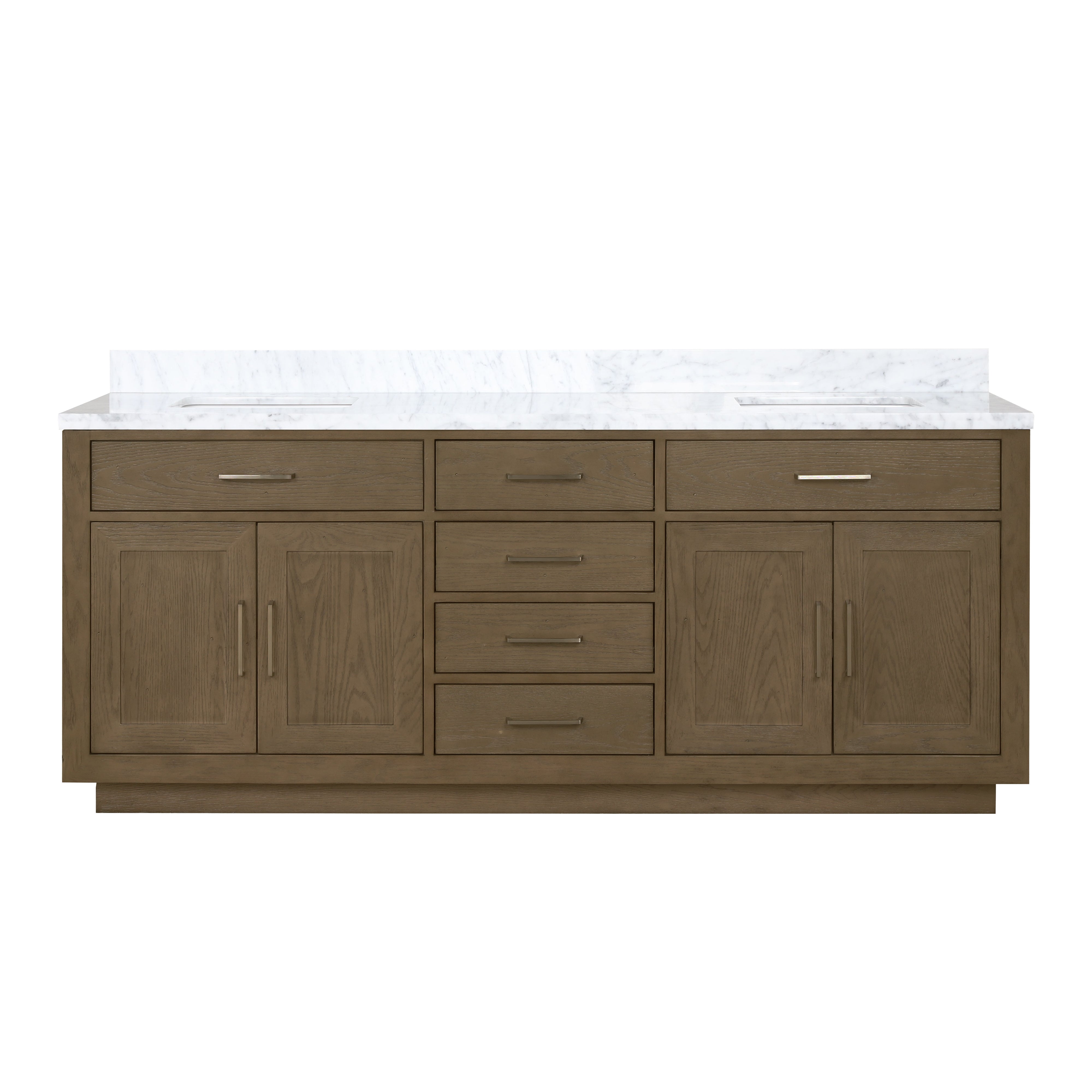 Abbey 80 in W x 22 in D Grey Oak Double Bath Vanity