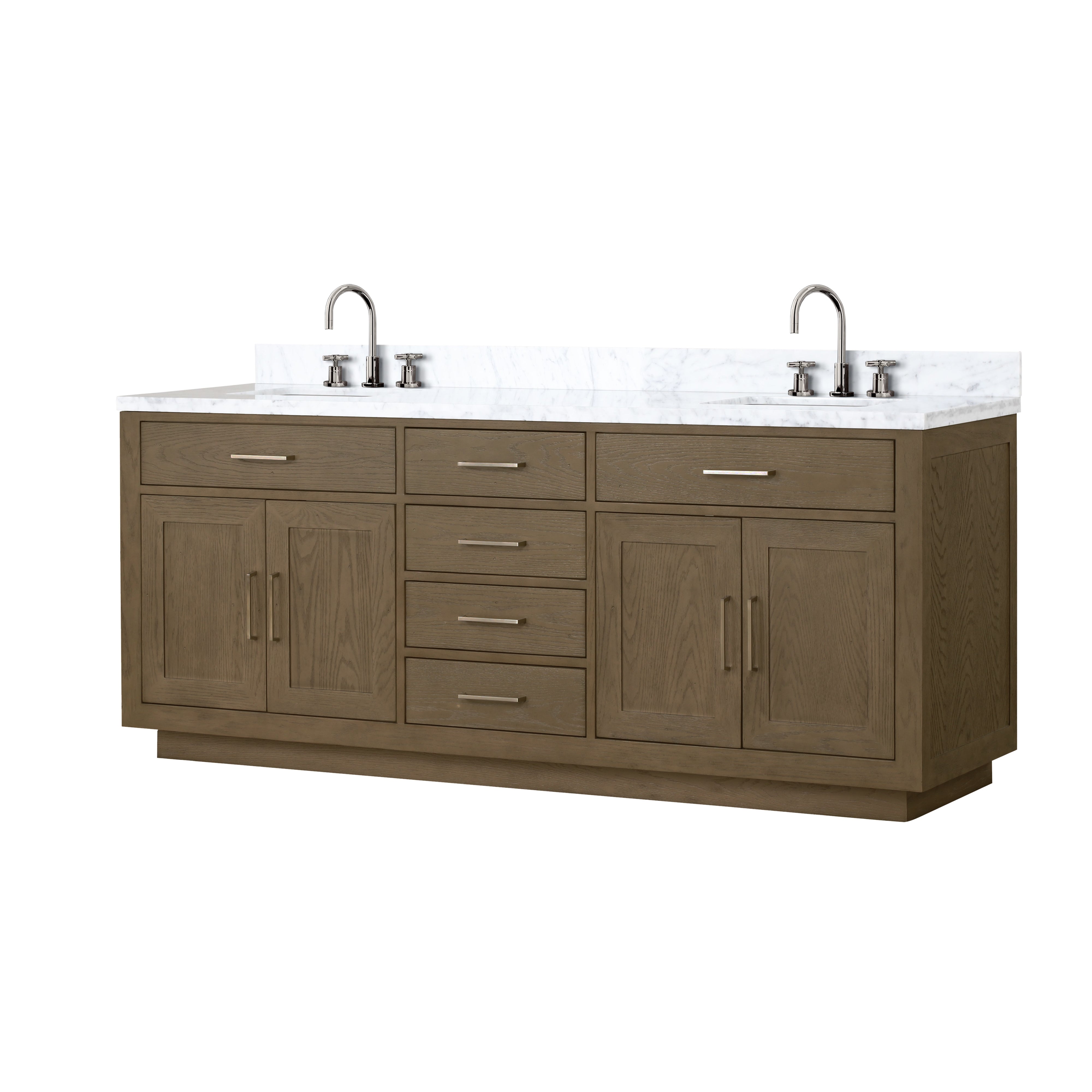 Abbey 80 in W x 22 in D Grey Oak Double Bath Vanity