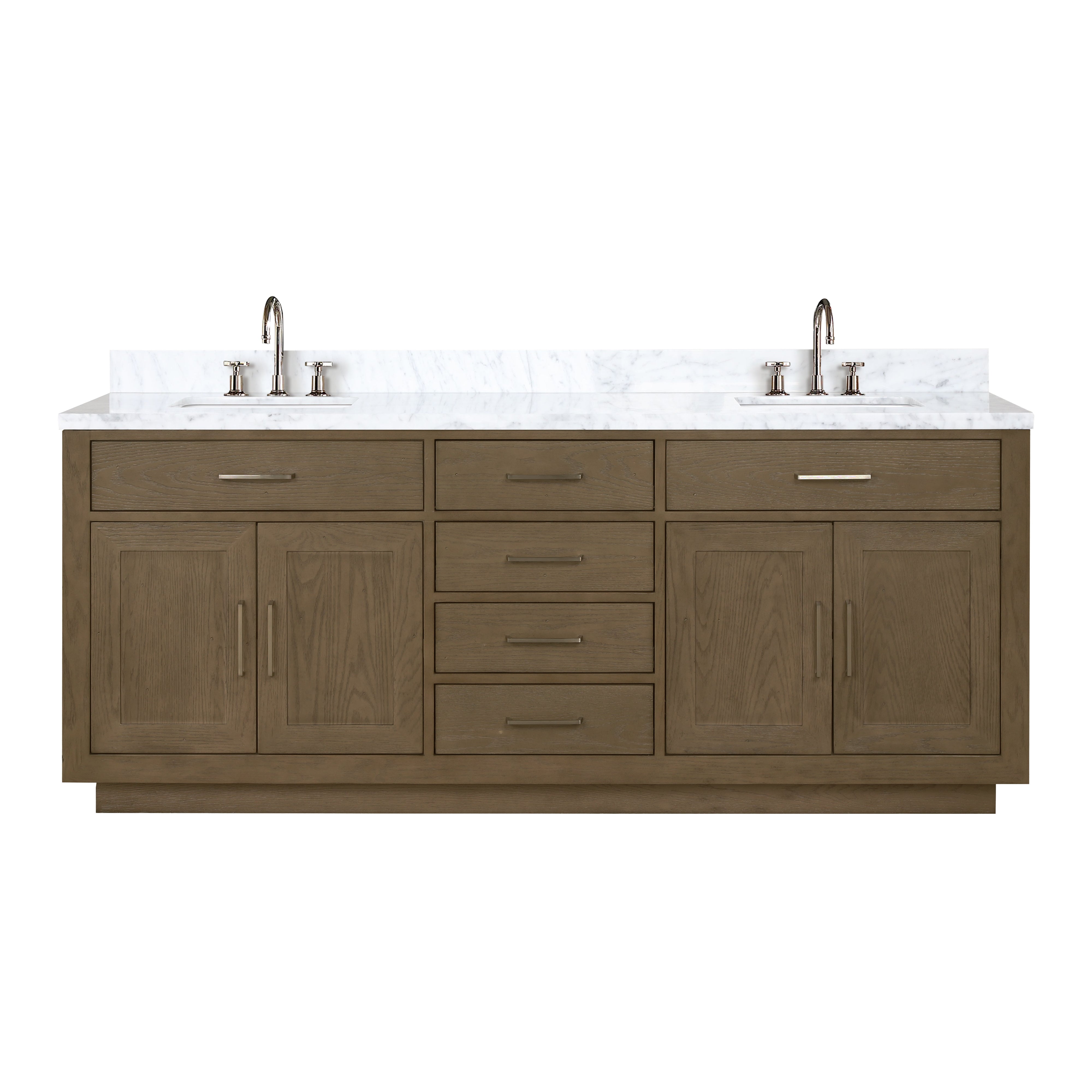 Abbey 80 in W x 22 in D Grey Oak Double Bath Vanity