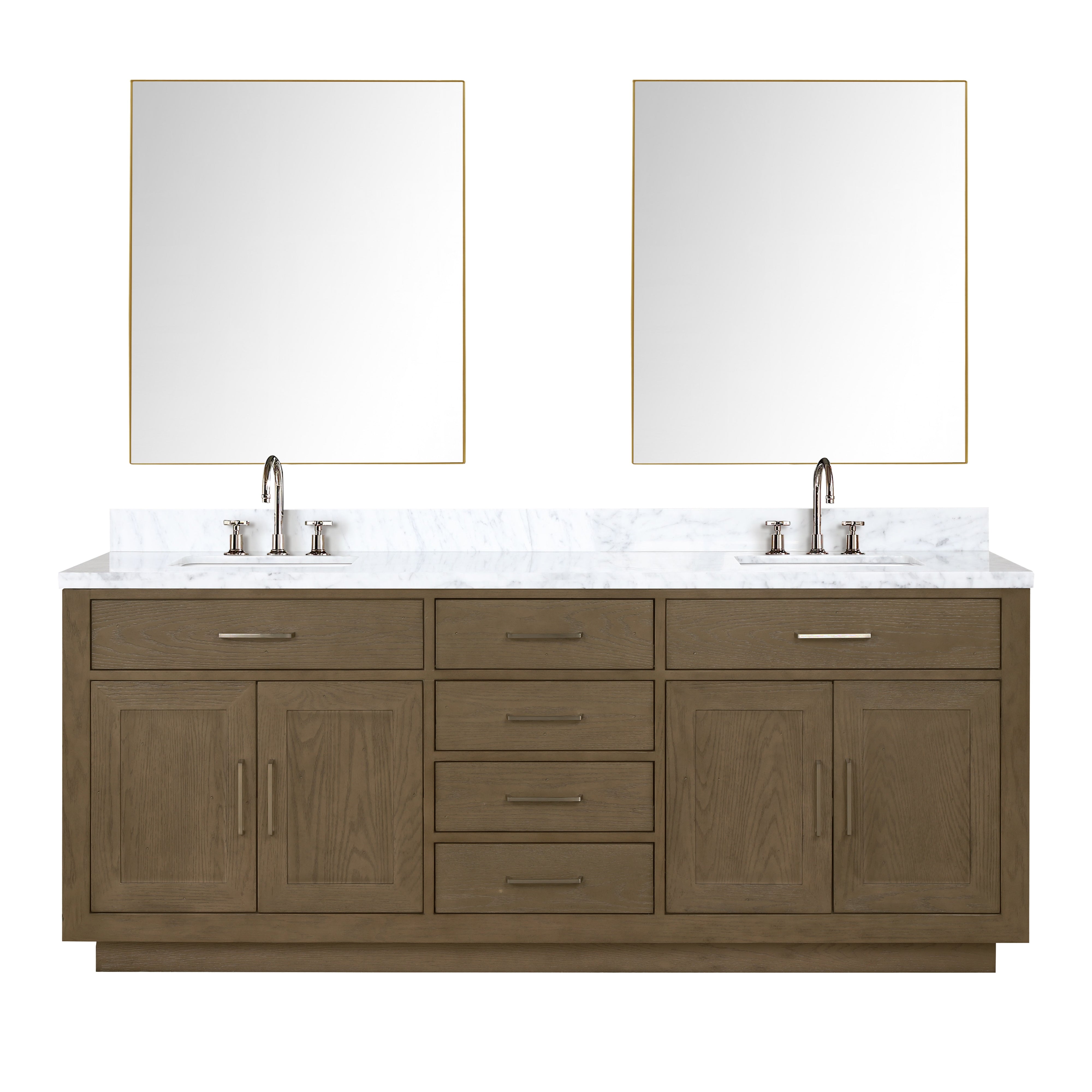 Abbey 80 in W x 22 in D Grey Oak Double Bath Vanity