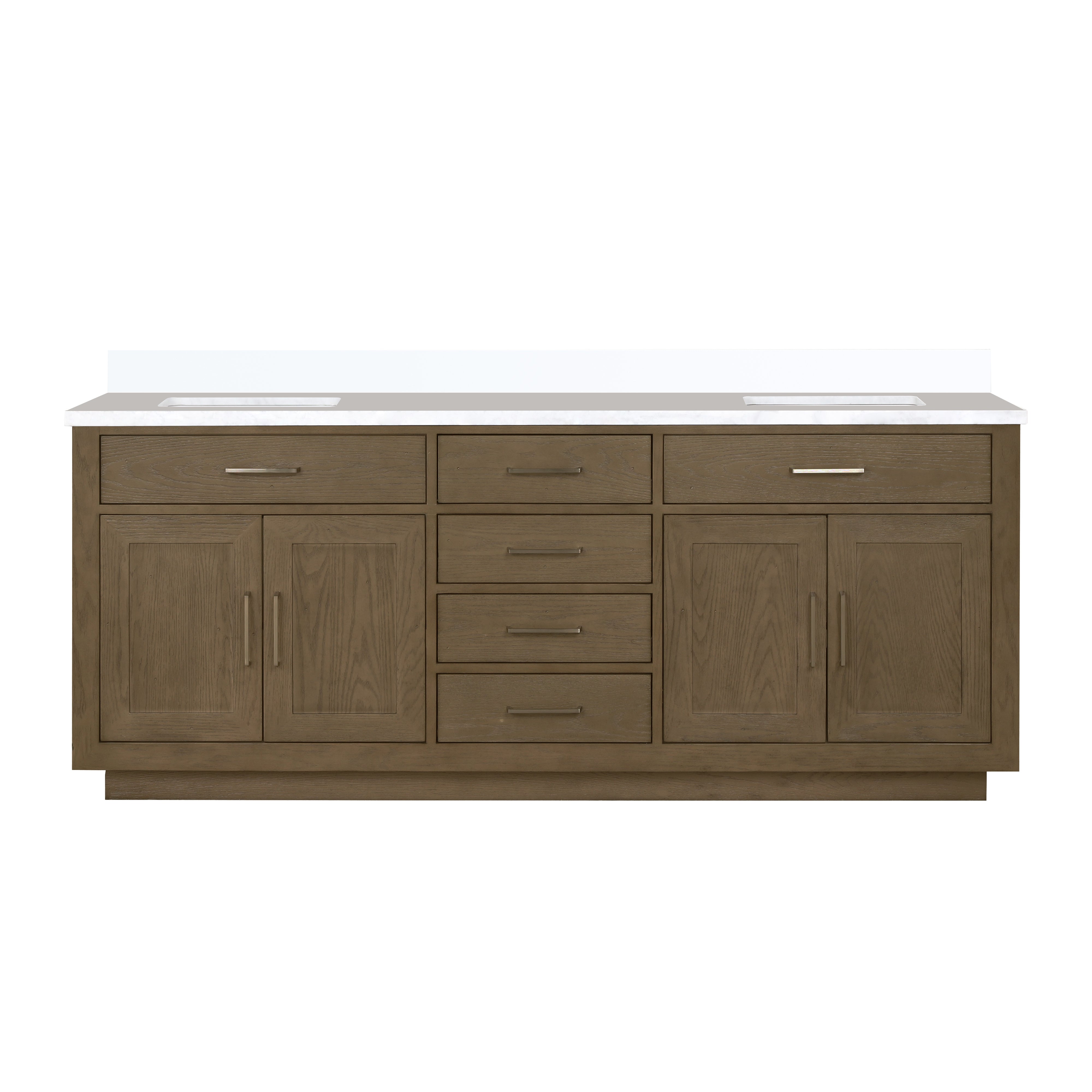 Abbey 80 in W x 22 in D Grey Oak Double Bath Vanity