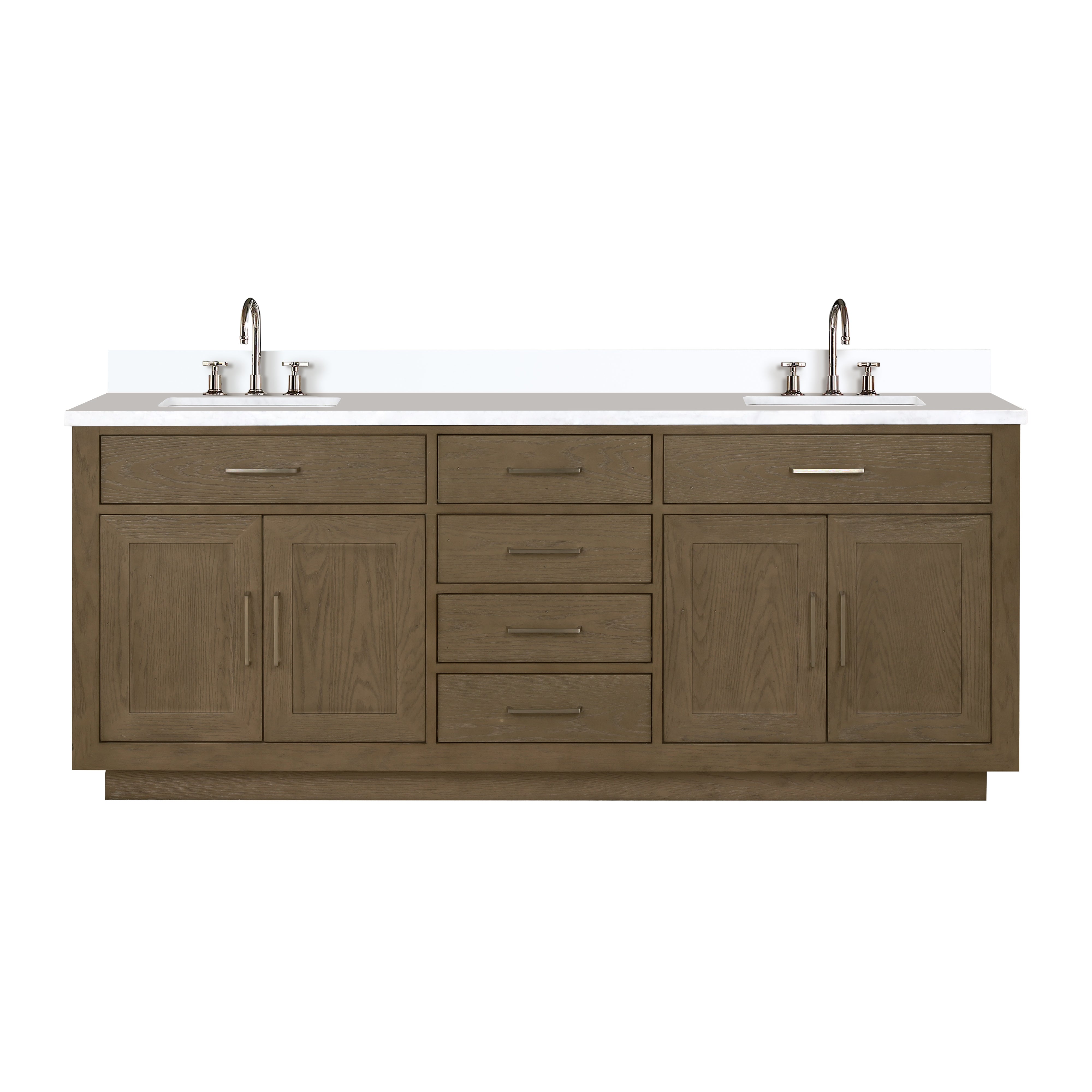 Abbey 80 in W x 22 in D Grey Oak Double Bath Vanity