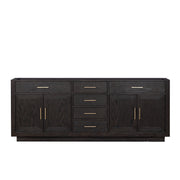 Abbey 84 in W x 22 in D Black Oak Double Bath Vanity