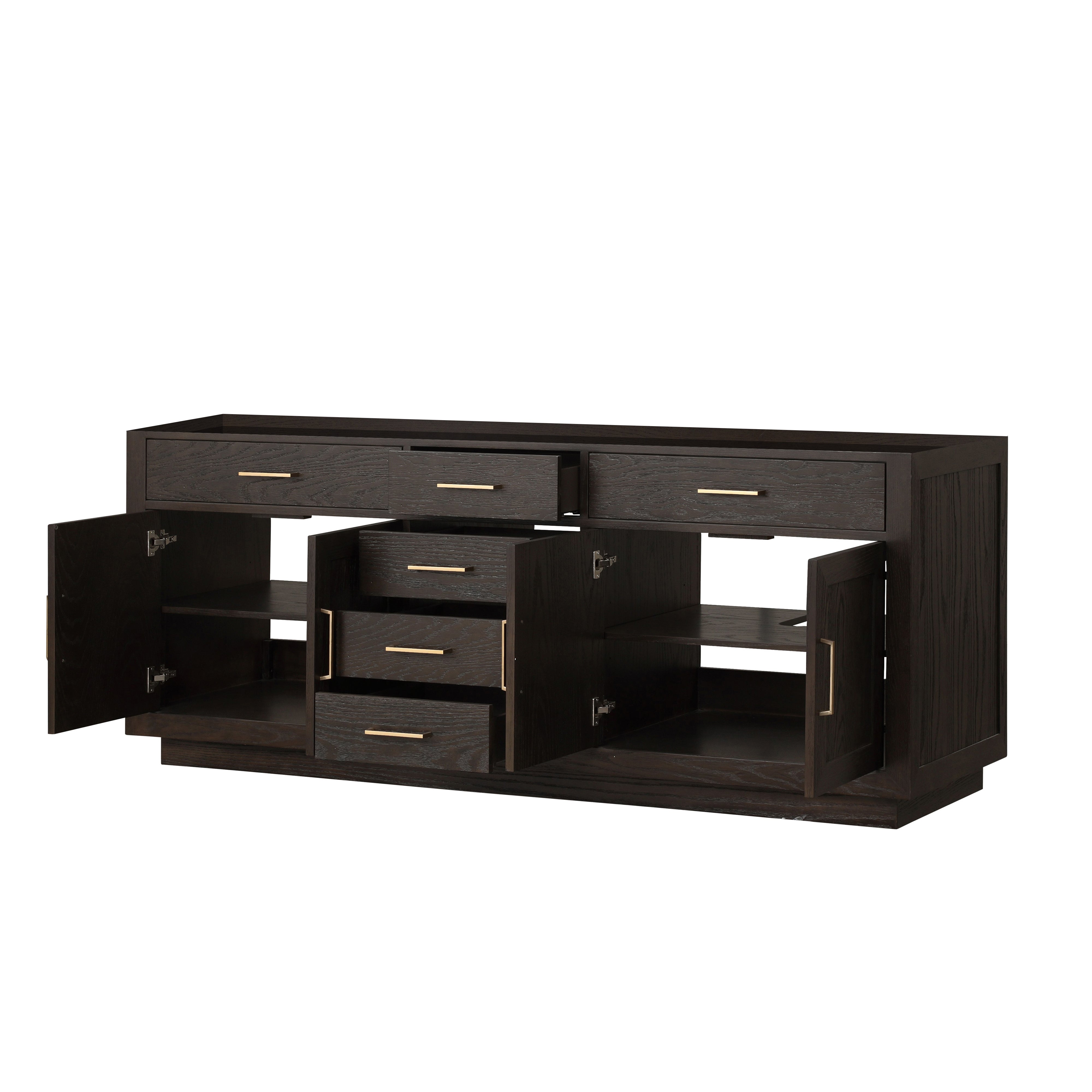 Abbey 84 in W x 22 in D Brown Oak Double Bath Vanity