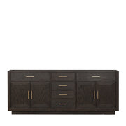 Abbey 84 in W x 22 in D Brown Oak Double Bath Vanity