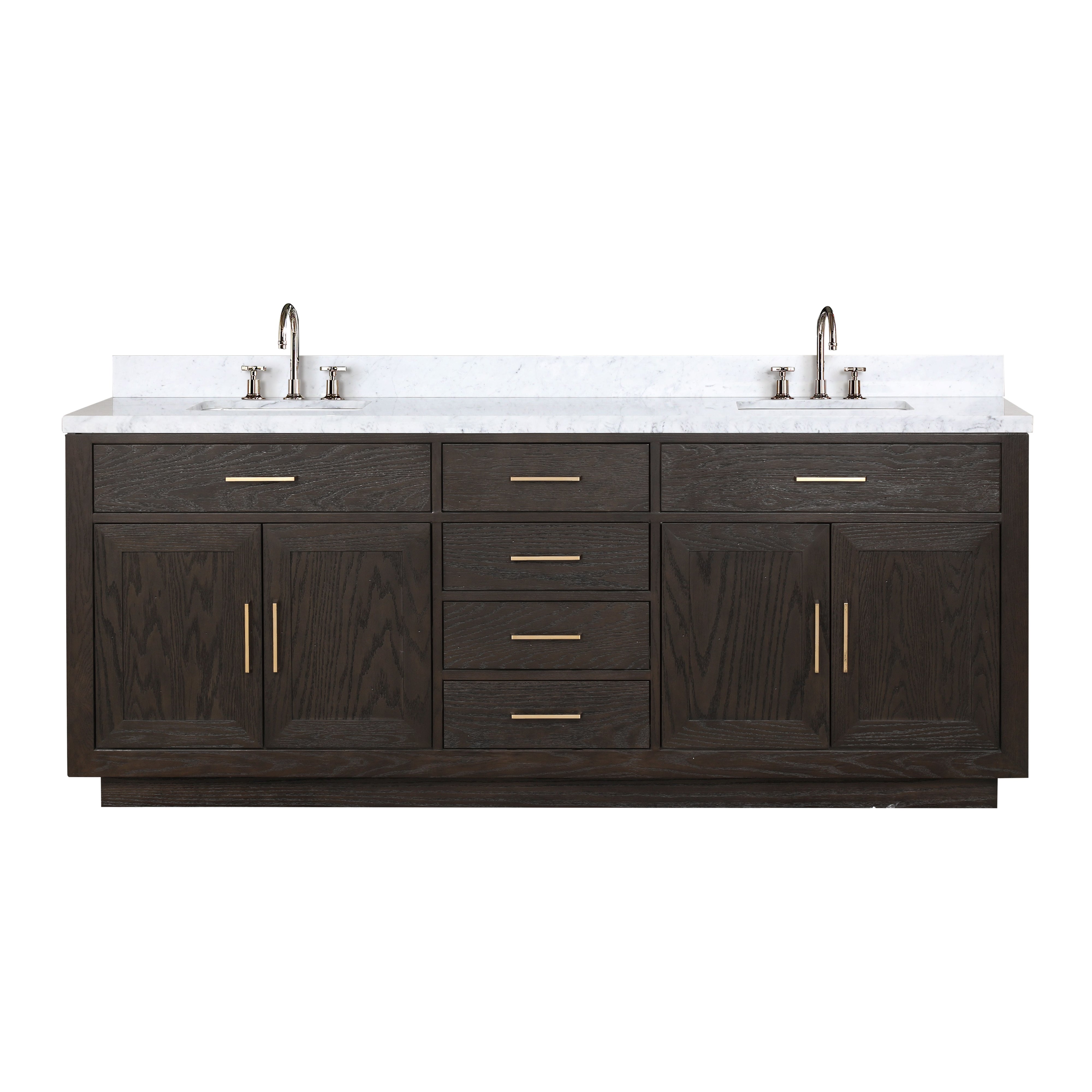 Abbey 84 in W x 22 in D Brown Oak Double Bath Vanity