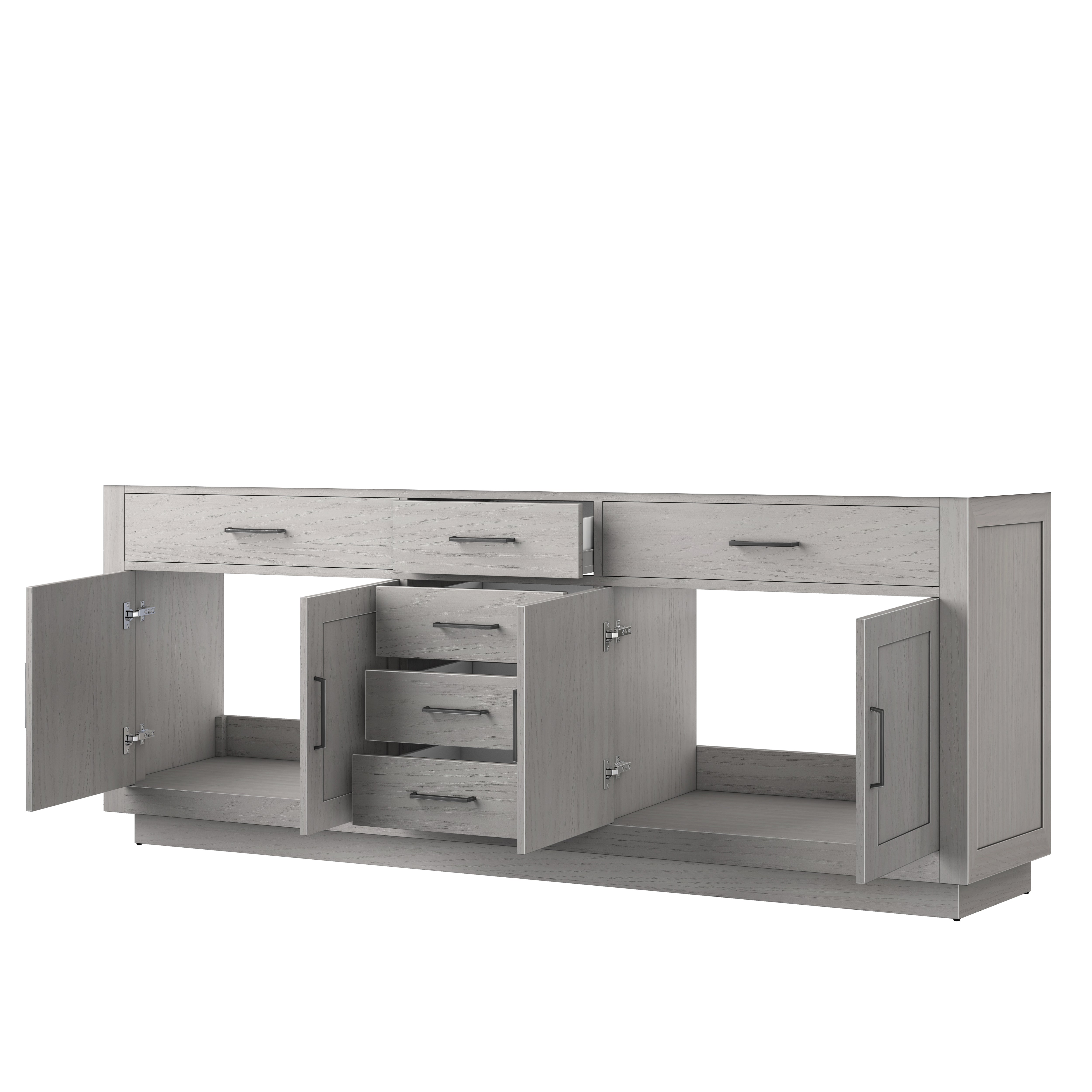 Abbey 84 in W x 22 in D White Oak Double Bath Vanity