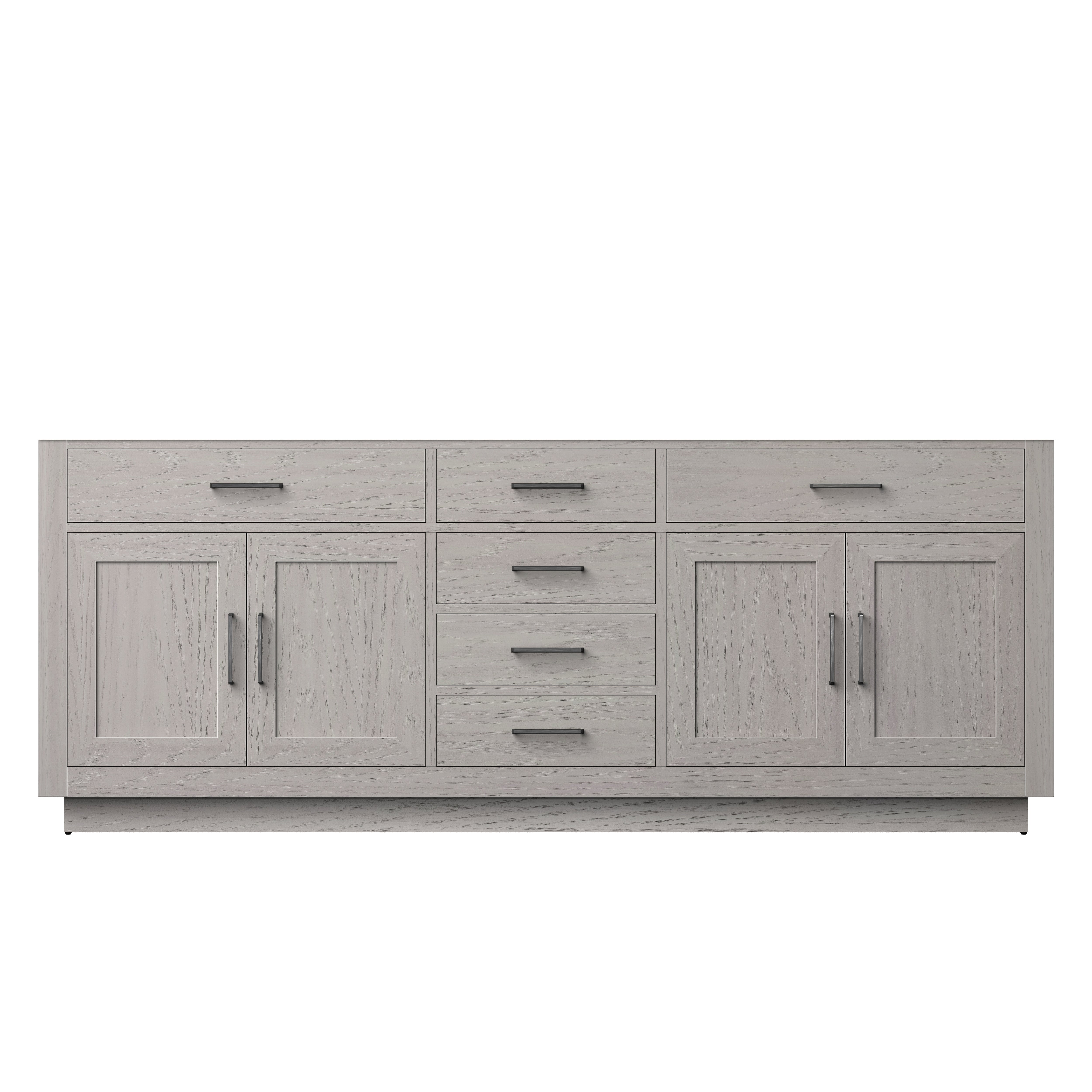 Abbey 84 in W x 22 in D White Oak Double Bath Vanity