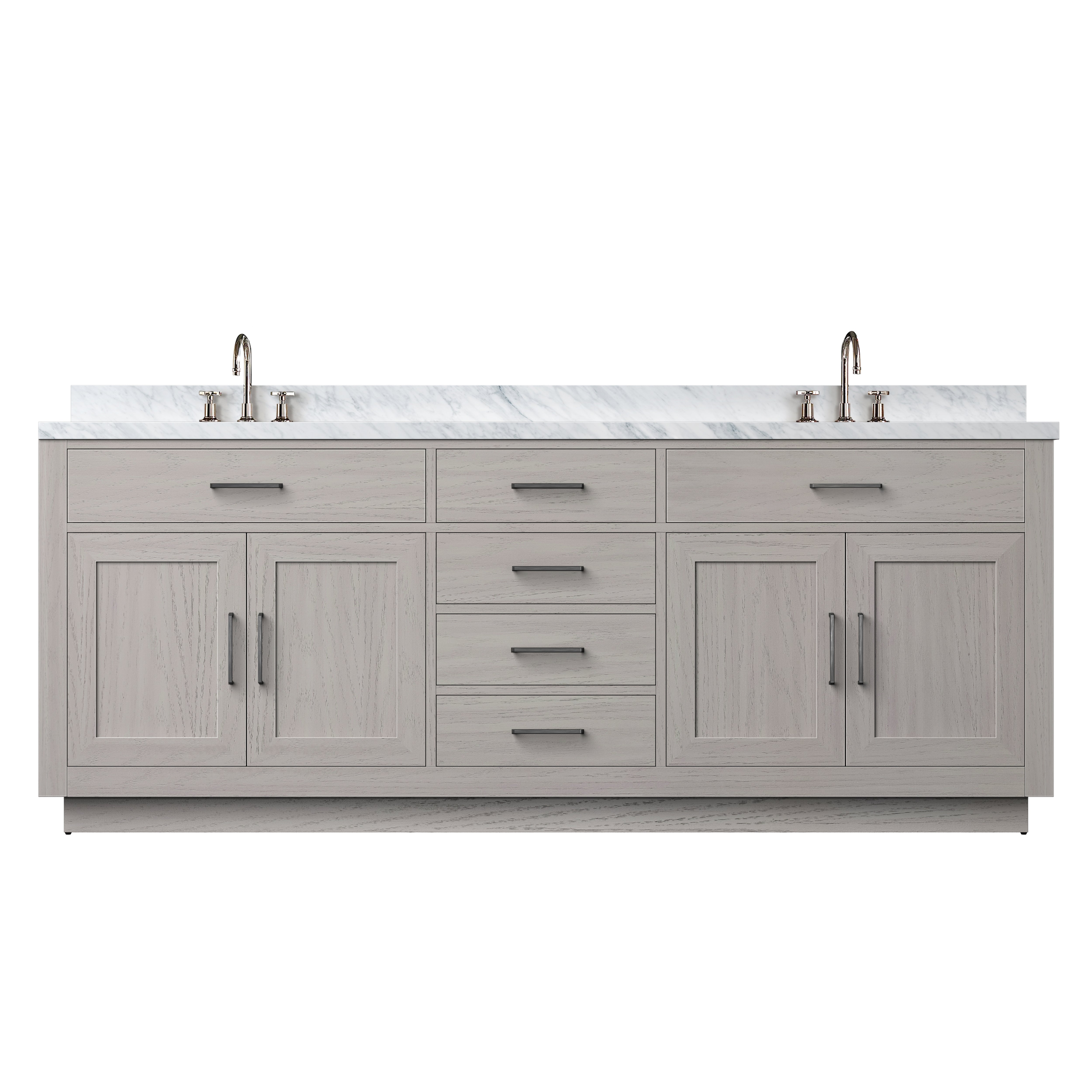 Abbey 84 in W x 22 in D White Oak Double Bath Vanity