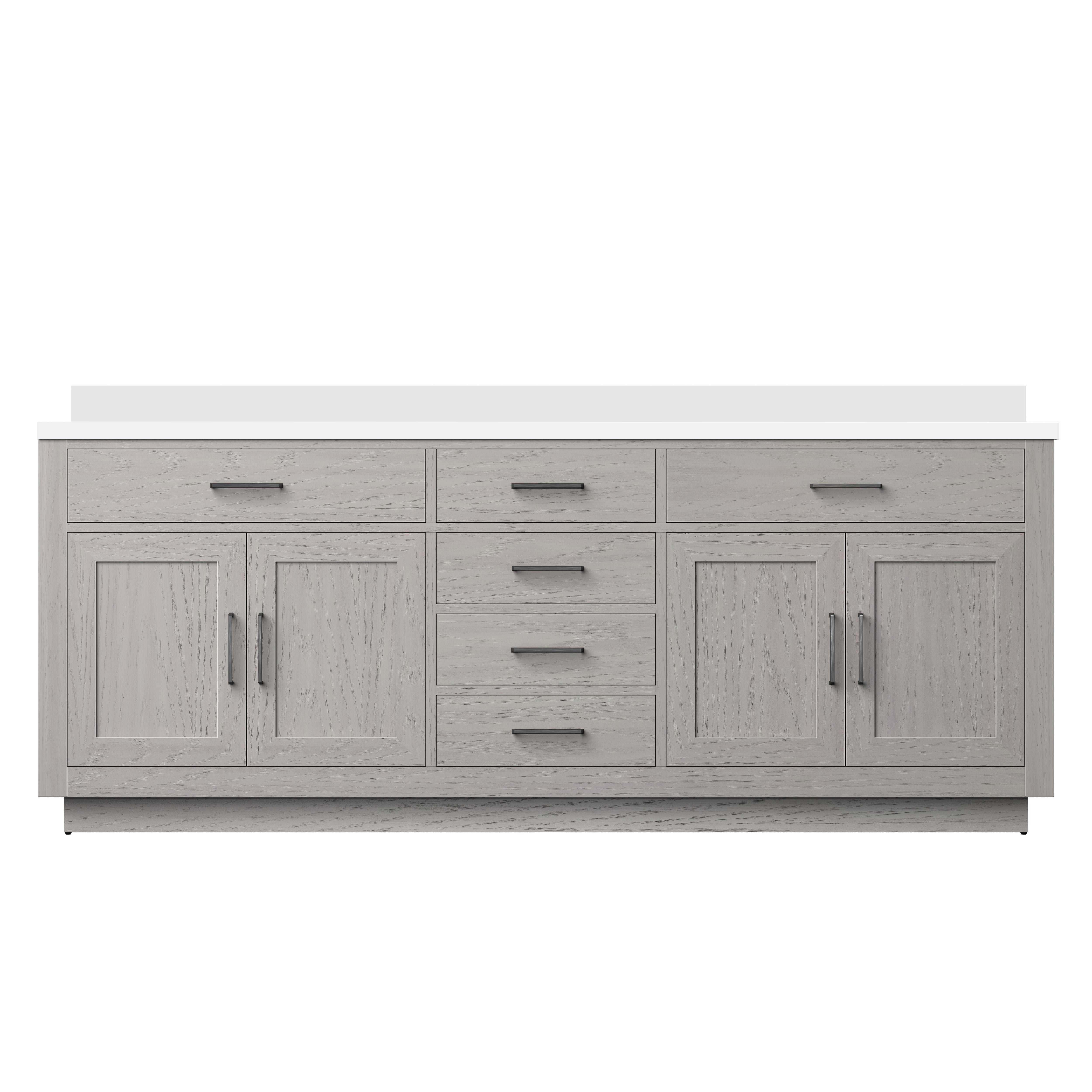 Abbey 84 in W x 22 in D White Oak Double Bath Vanity