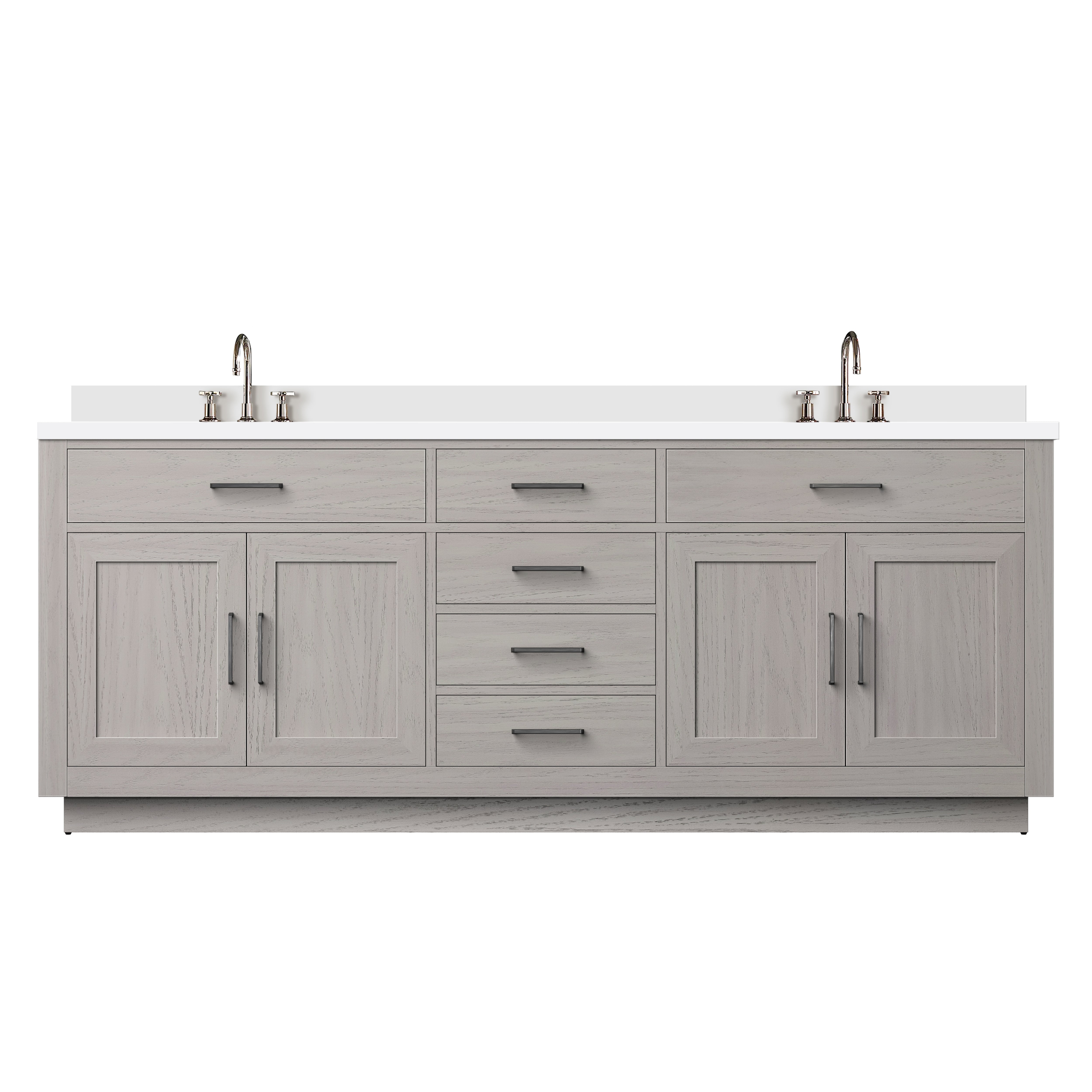 Abbey 84 in W x 22 in D White Oak Double Bath Vanity