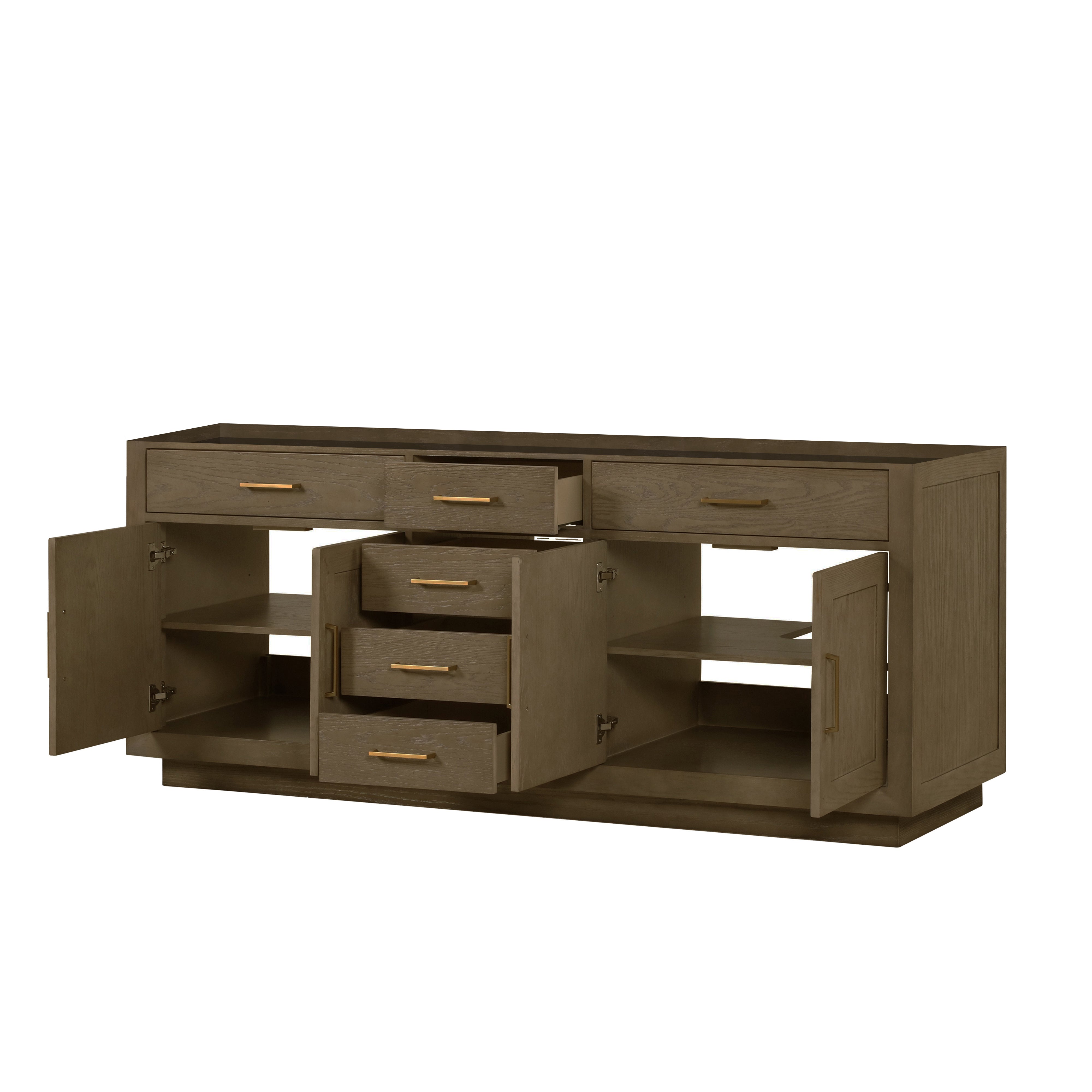 Abbey 84 in W x 22 in D Grey Oak Double Bath Vanity