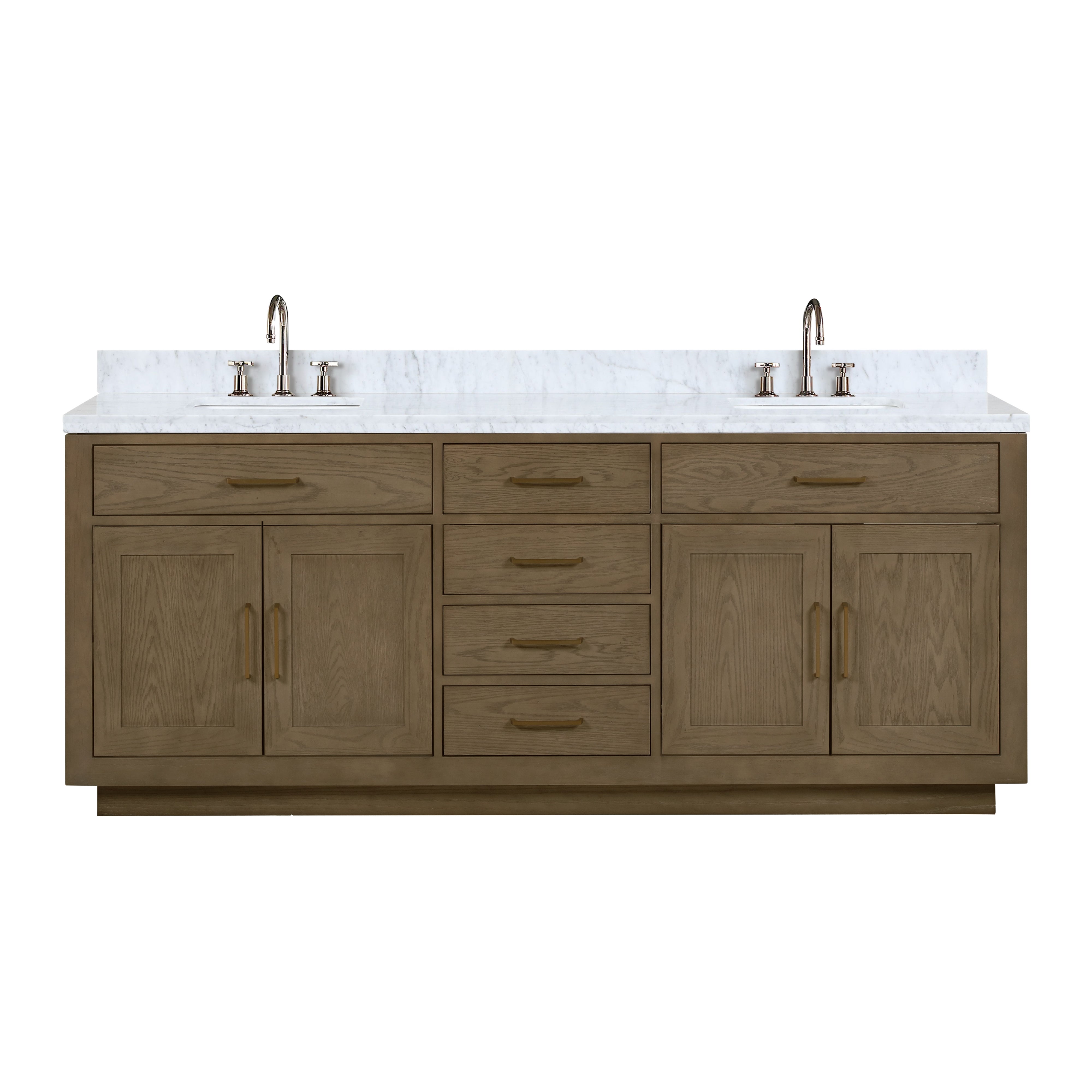 Abbey 84 in W x 22 in D Grey Oak Double Bath Vanity