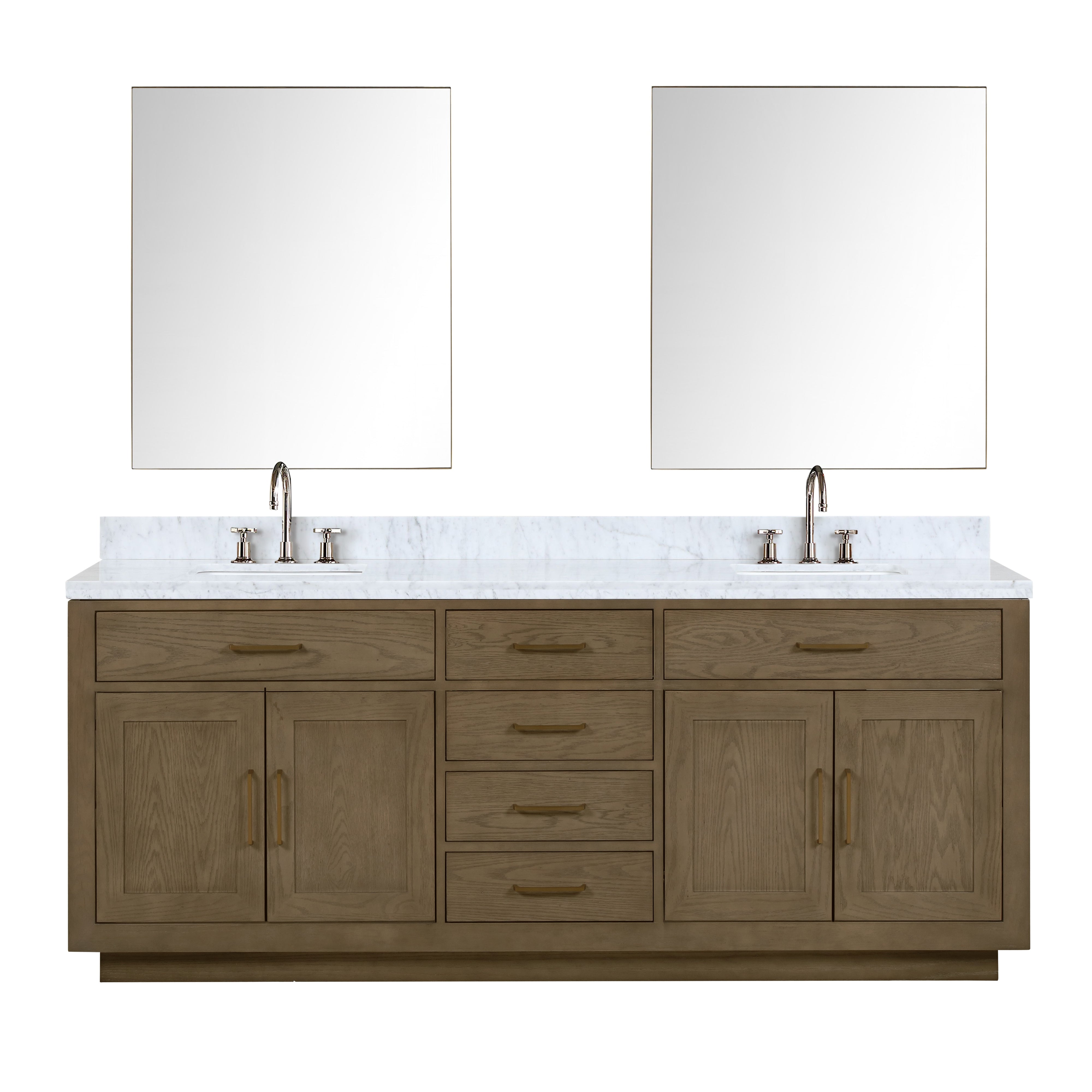 Abbey 84 in W x 22 in D Grey Oak Double Bath Vanity