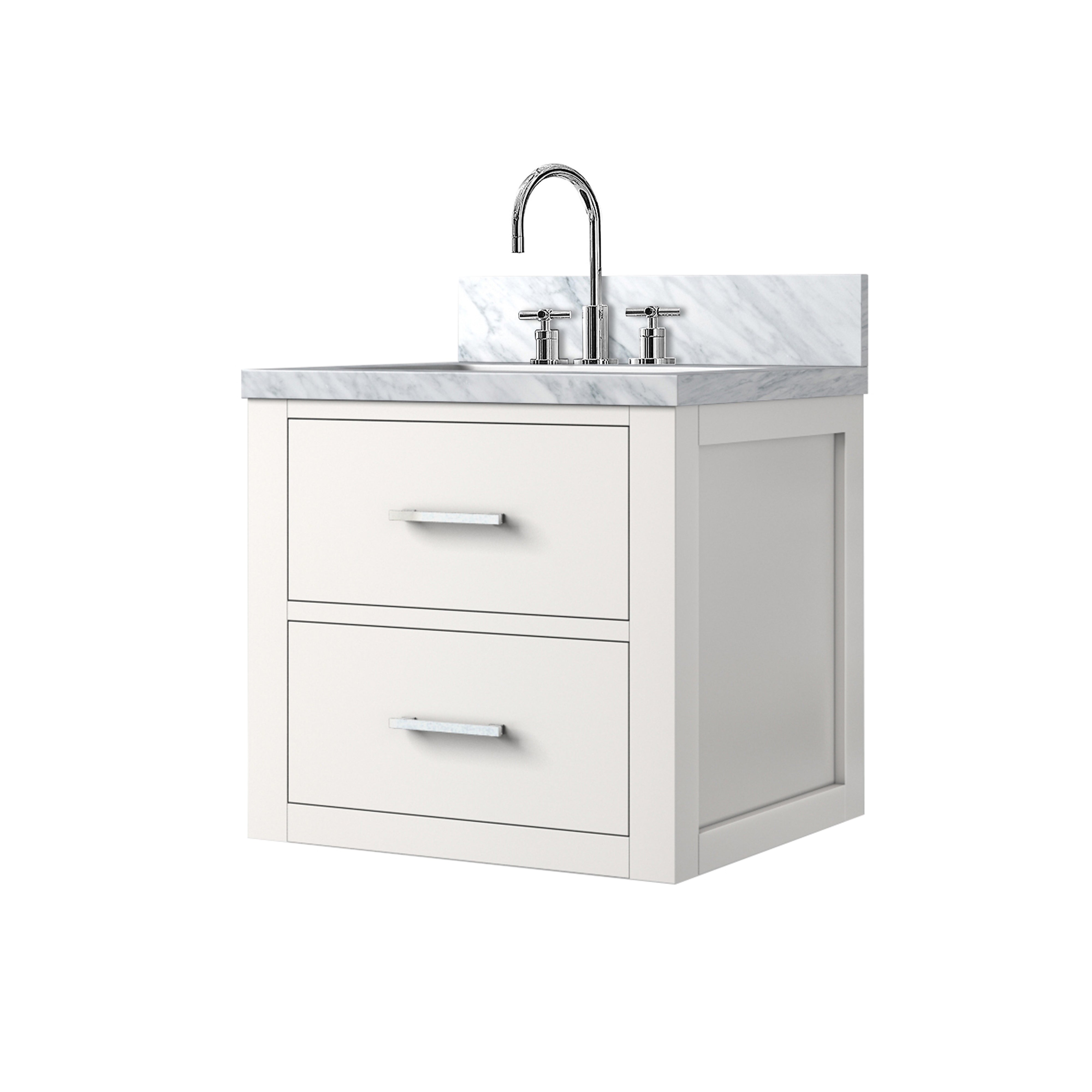 Castor 20 in W x 18 in D White Single Bath Vanity