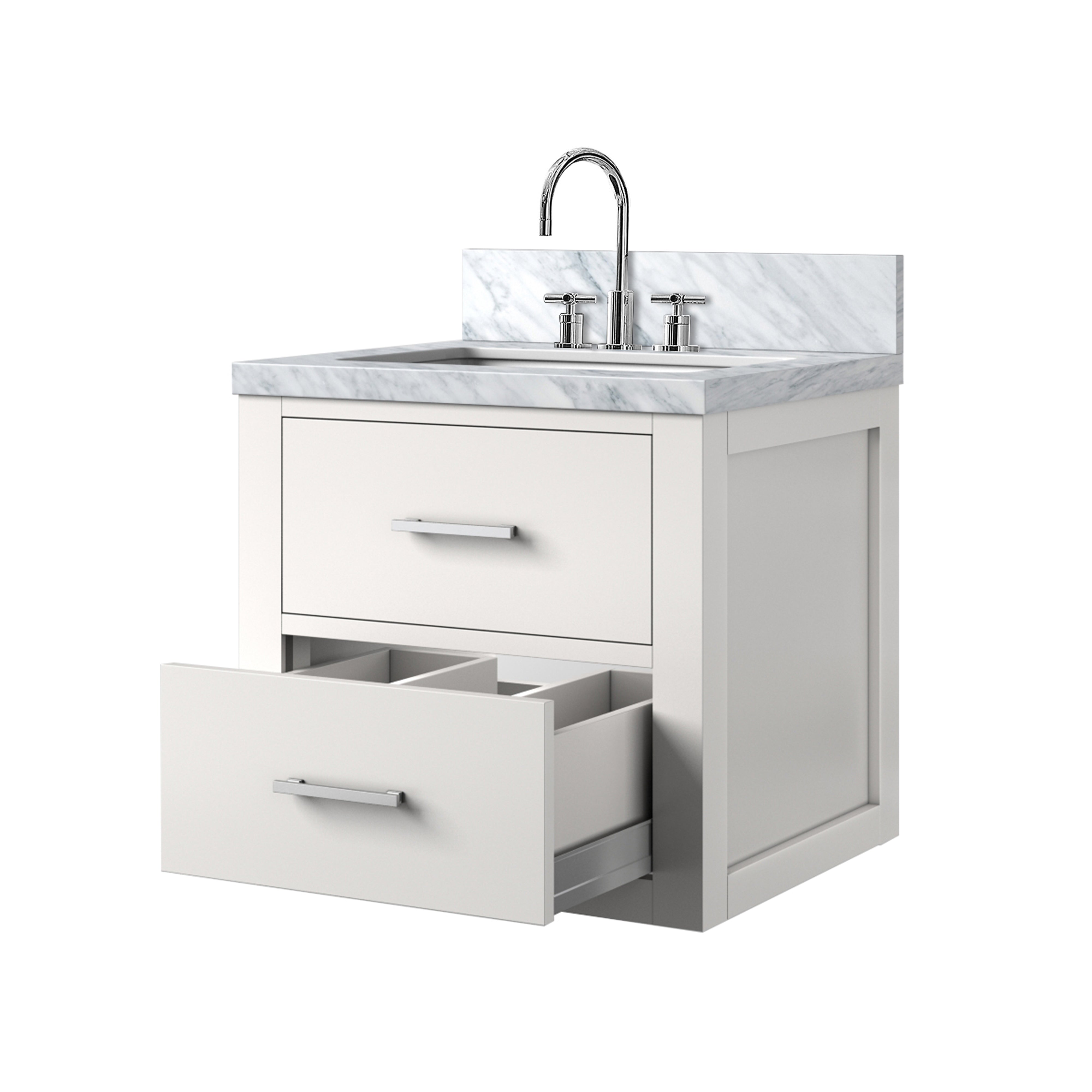 Castor 20 in W x 18 in D White Single Bath Vanity