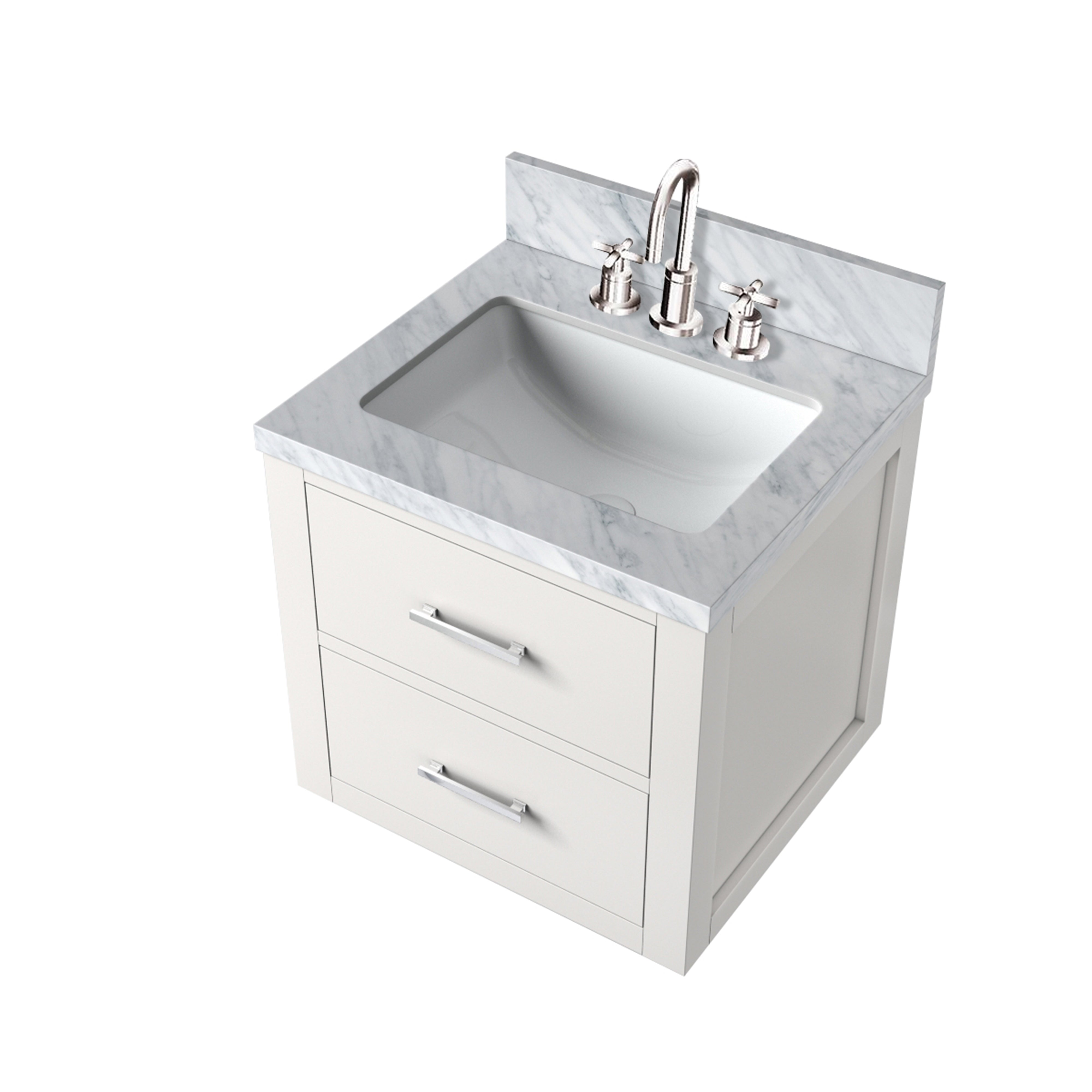 Castor 20 in W x 18 in D White Single Bath Vanity