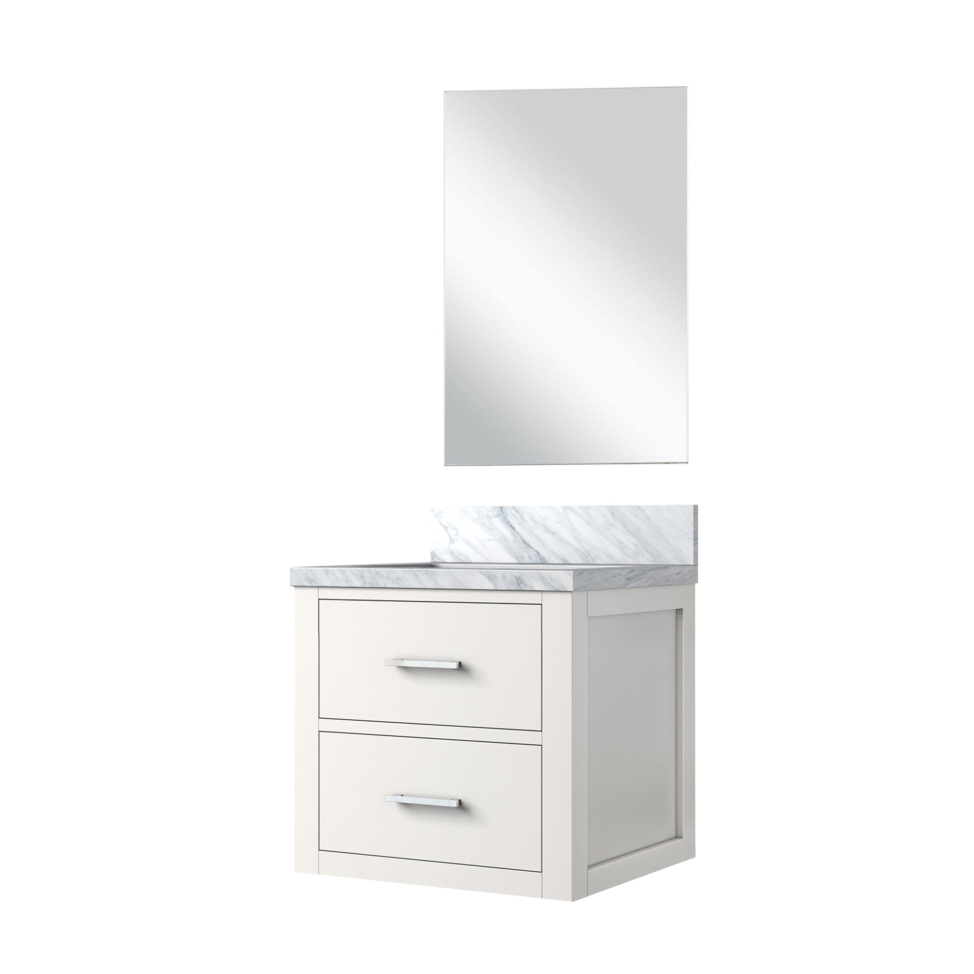 Castor 20 in W x 18 in D White Single Bath Vanity