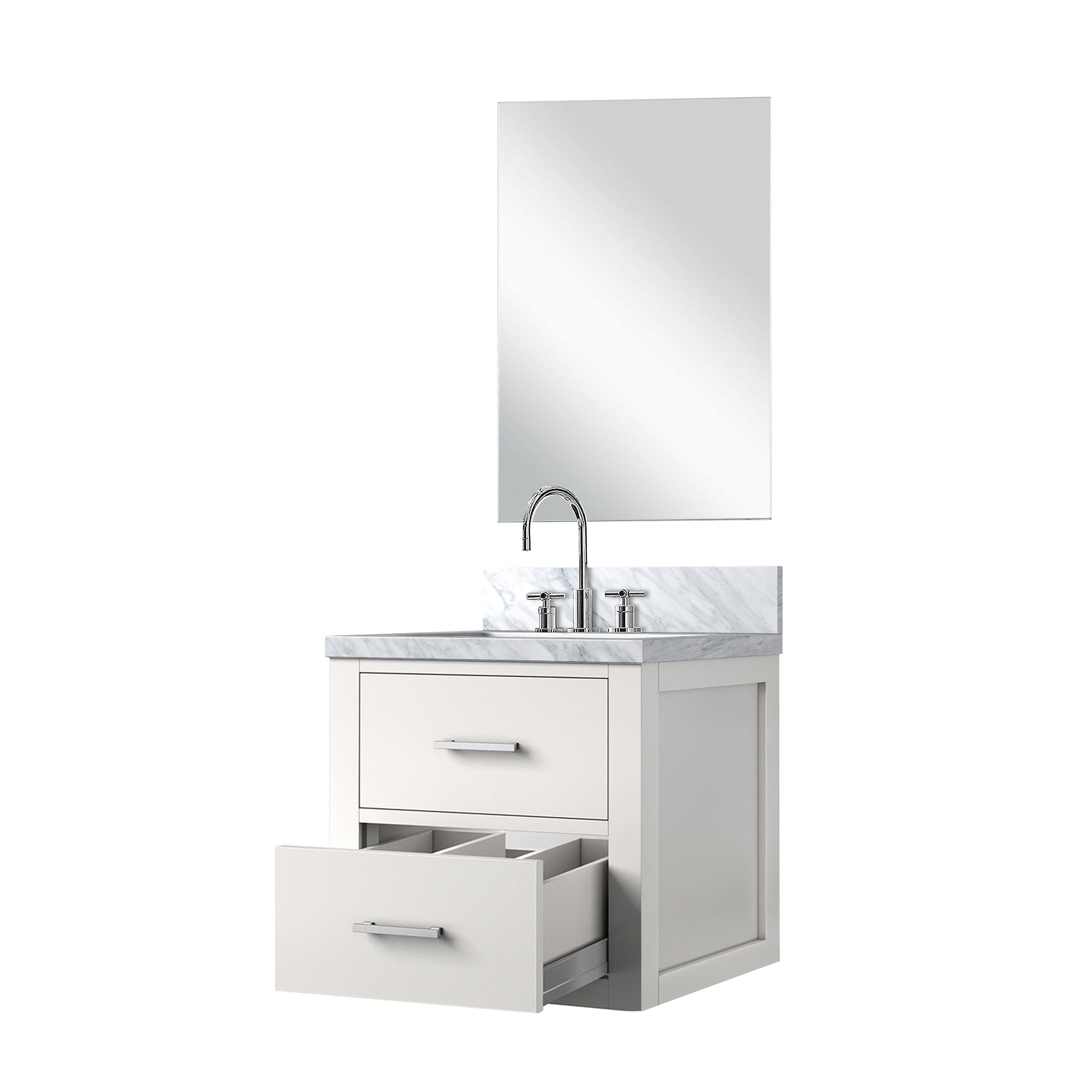 Castor 20 in W x 18 in D White Single Bath Vanity