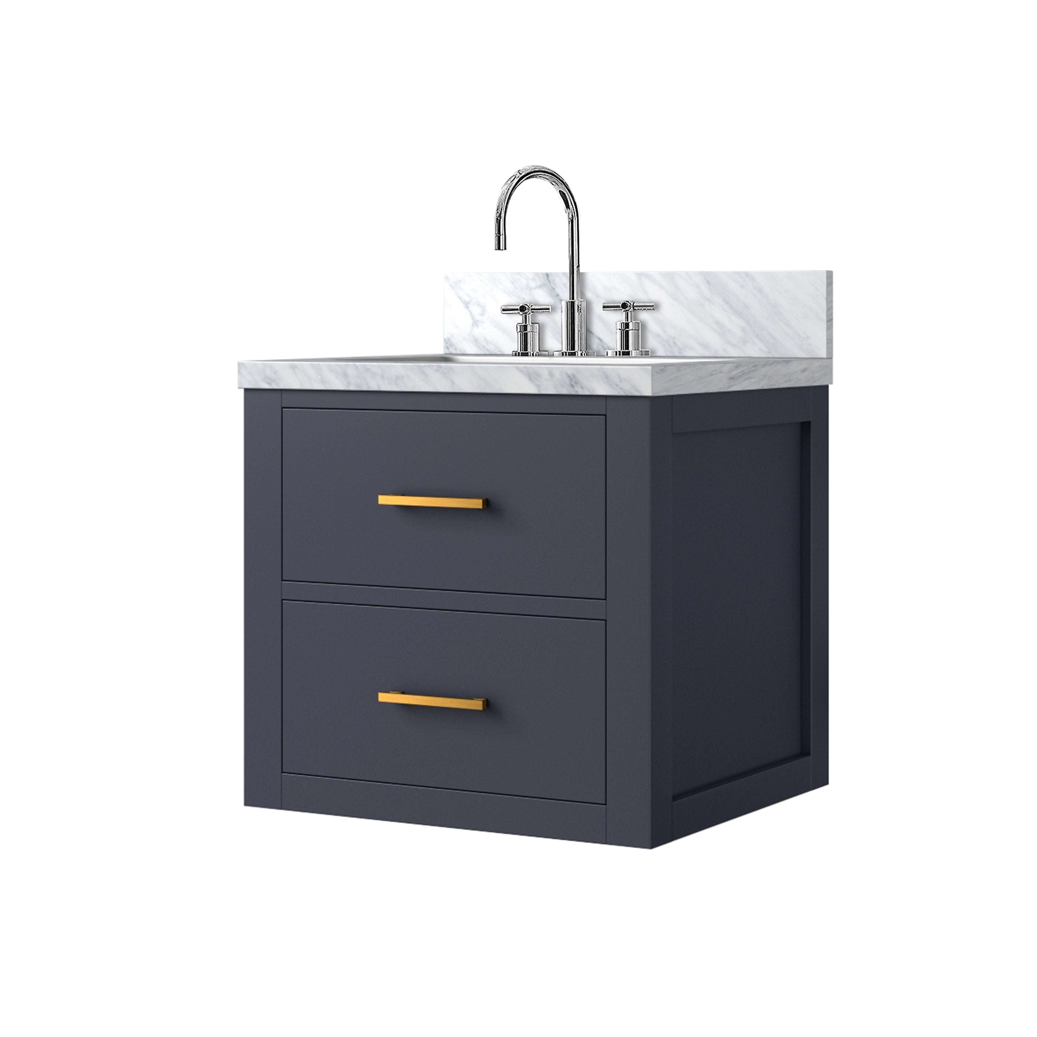 Castor 20 in W x 18 in D Blue Single Bath Vanity