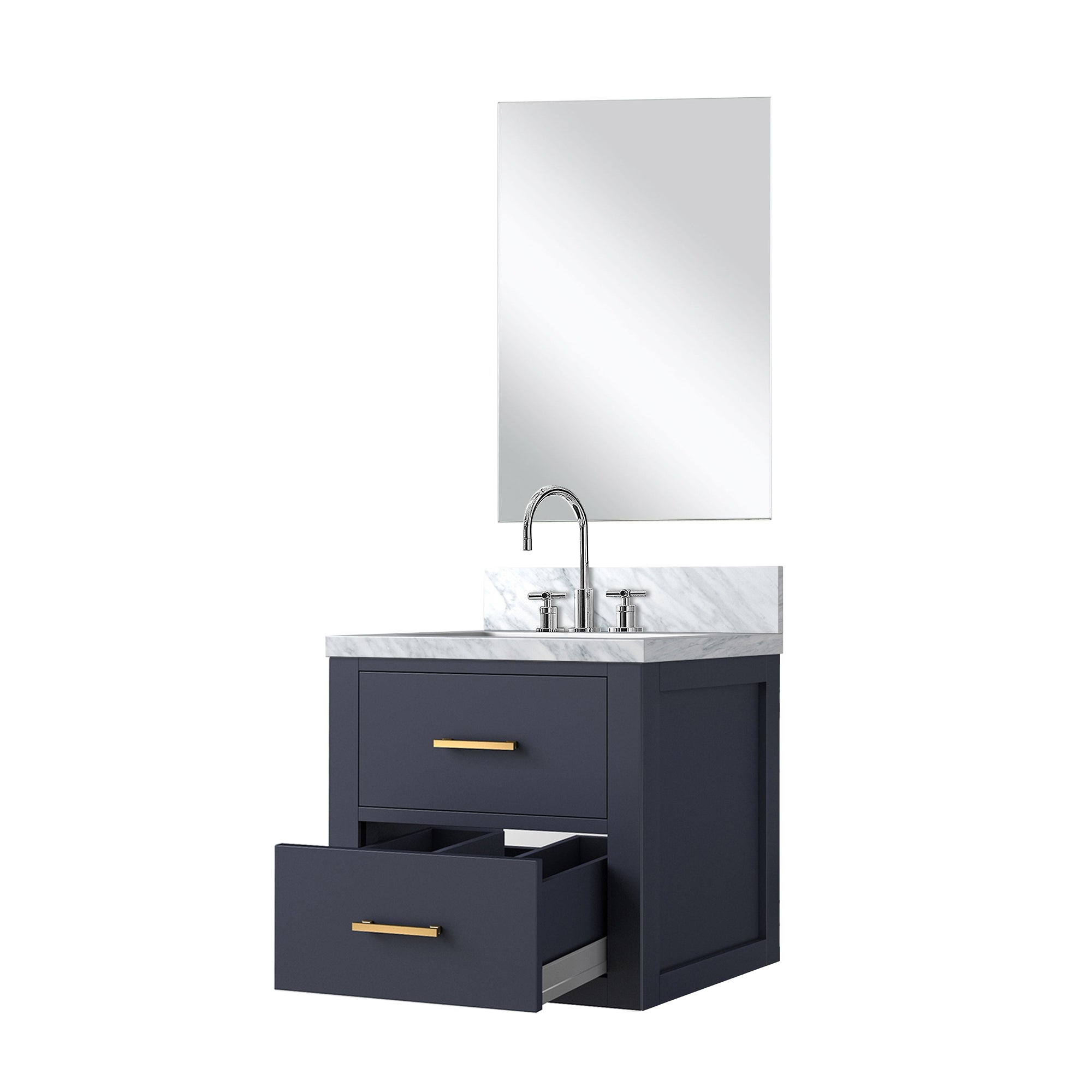 Castor 20 in W x 18 in D Blue Single Bath Vanity