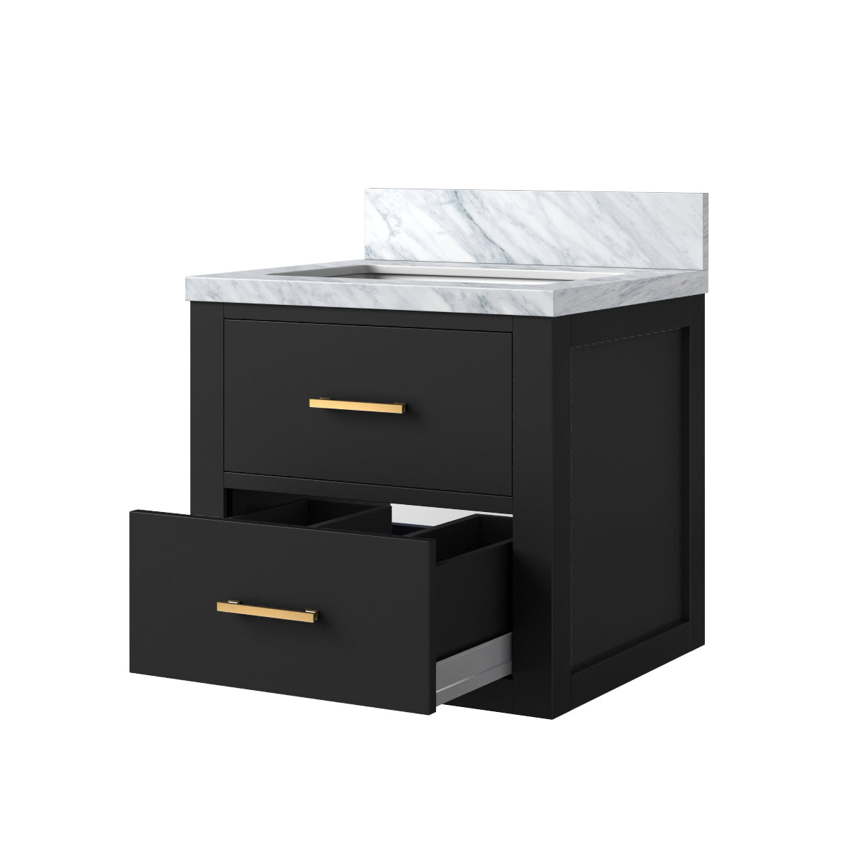 Castor 20 in W x 18 in D Black Single Bath Vanity