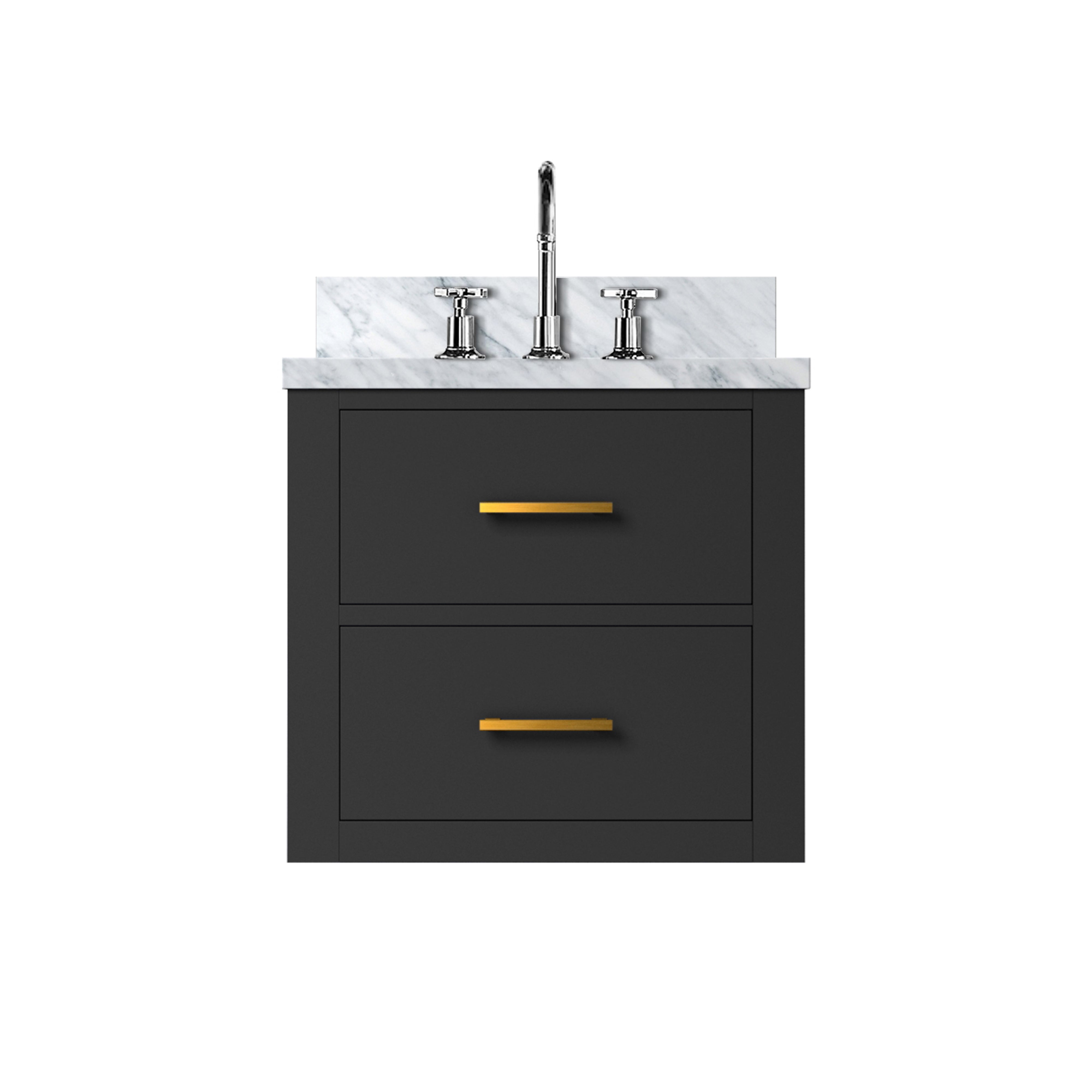 Castor 20 in W x 18 in D Black Single Bath Vanity