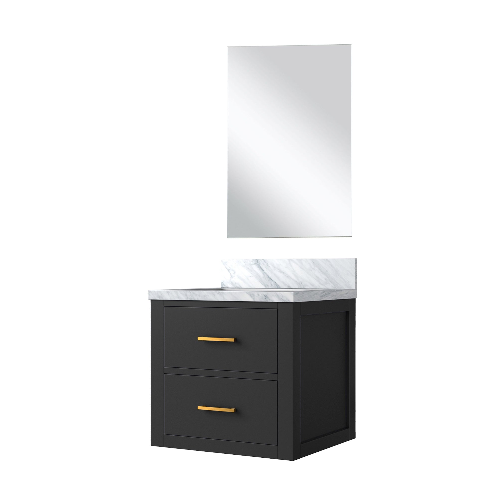Castor 20 in W x 18 in D Black Single Bath Vanity