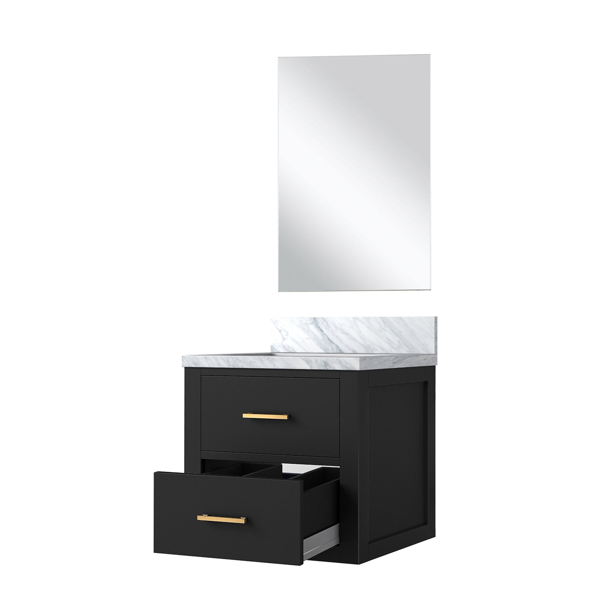 Castor 20 in W x 18 in D Black Single Bath Vanity