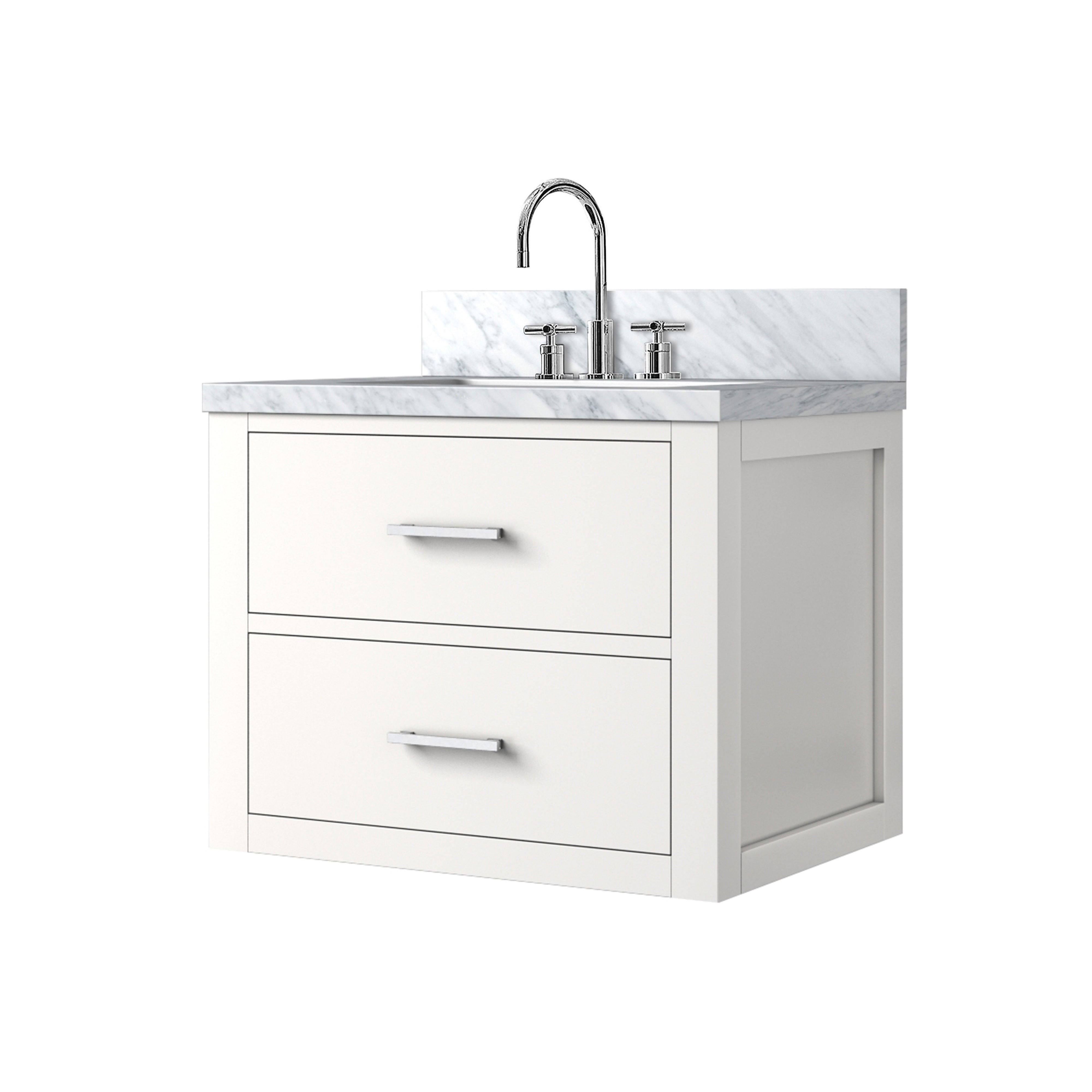 Castor 24 in W x 18 in D White Single Bath Vanity