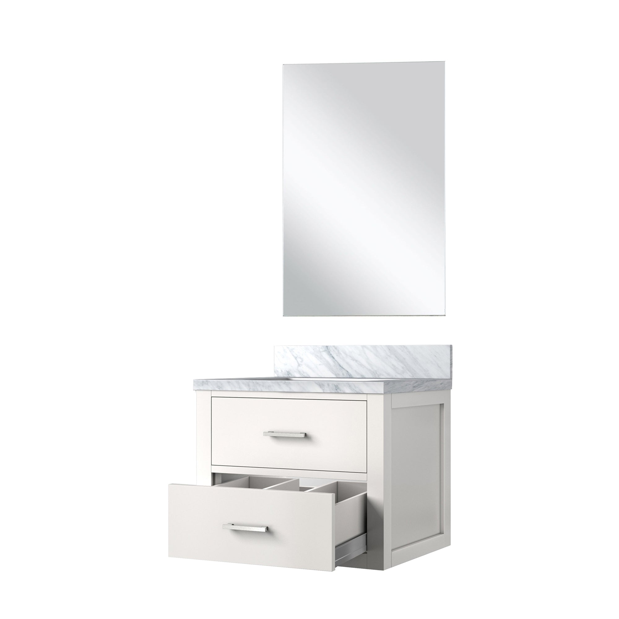 Castor 24 in W x 18 in D White Single Bath Vanity