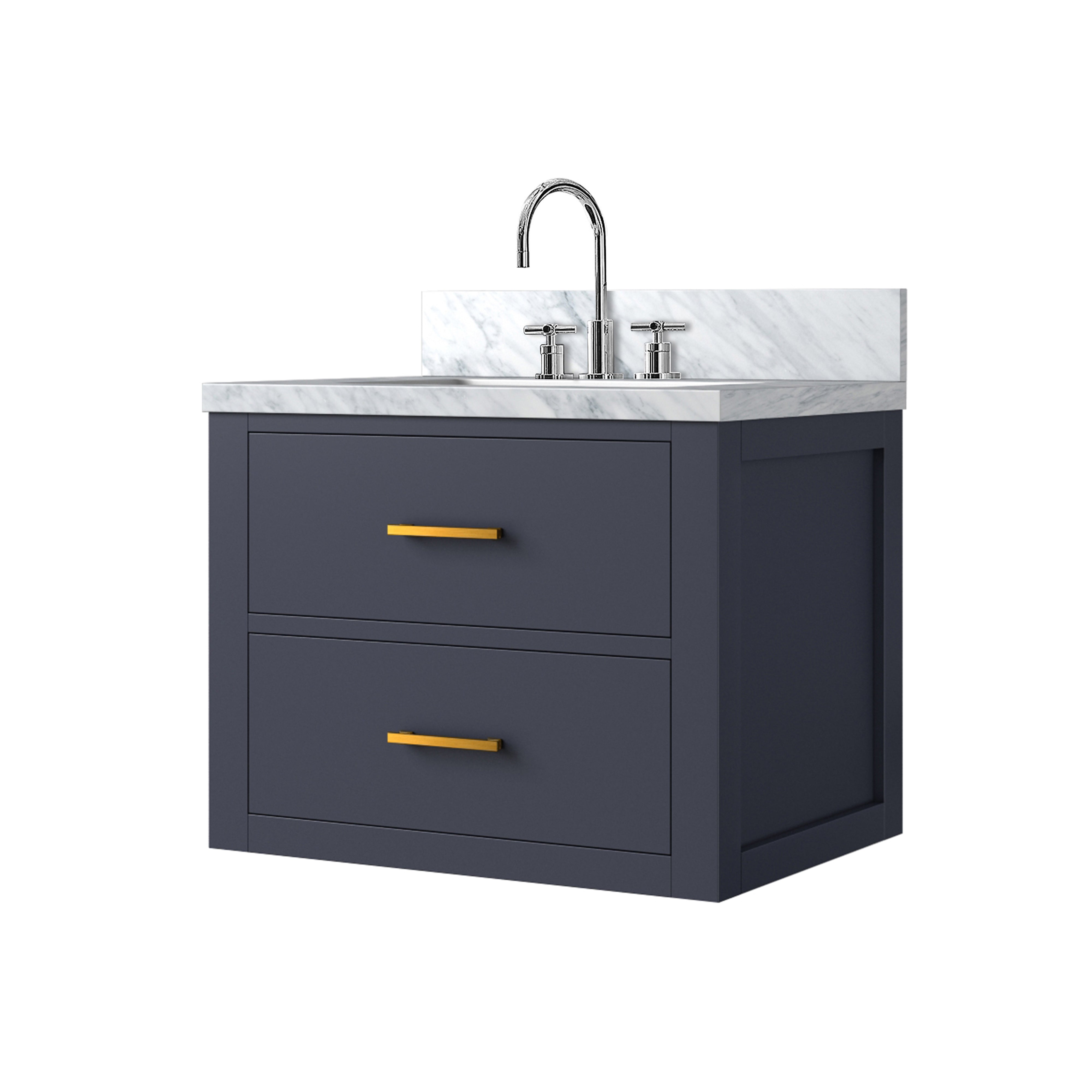 Castor 24 in W x 18 in D Blue Single Bath Vanity