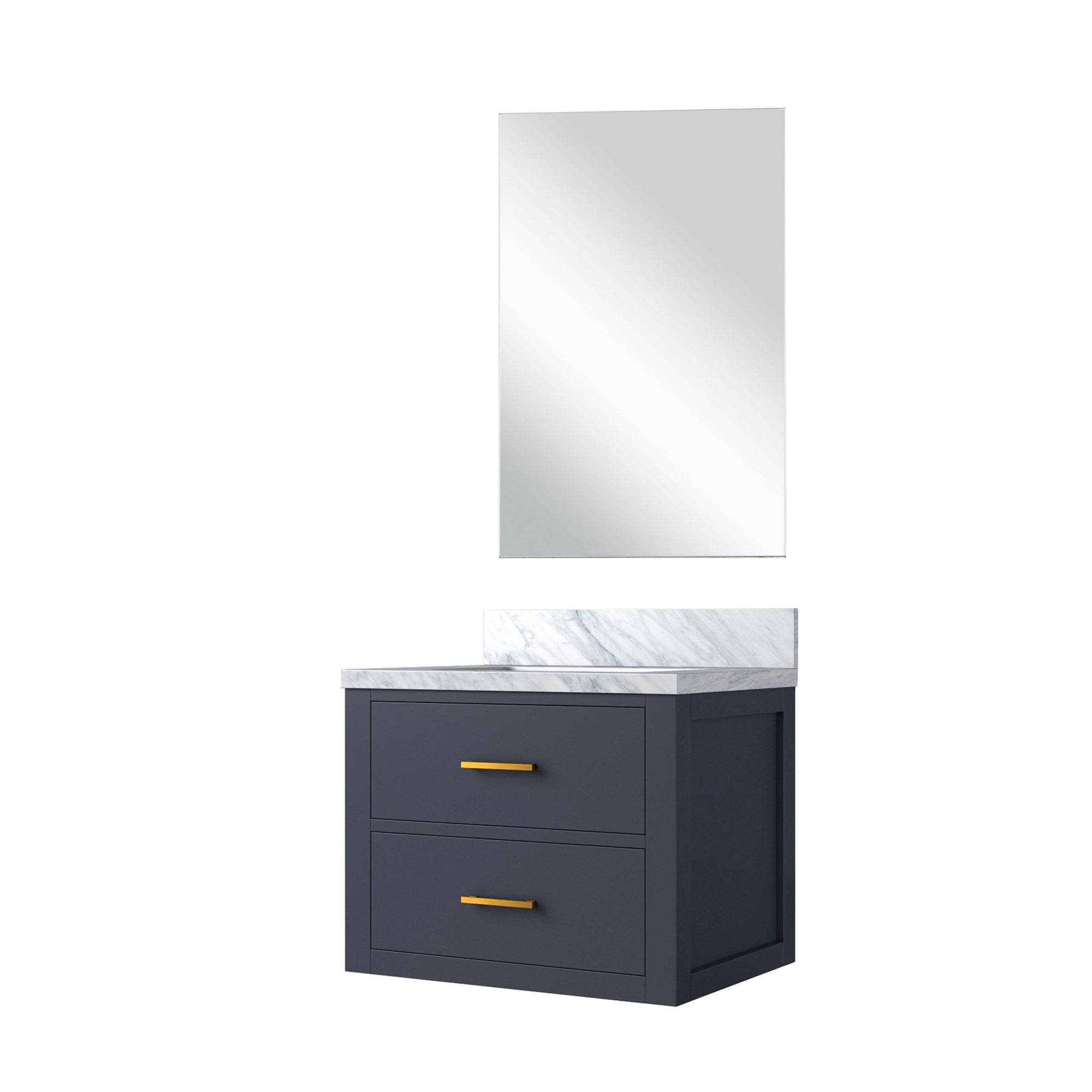 Castor 24 in W x 18 in D Blue Single Bath Vanity