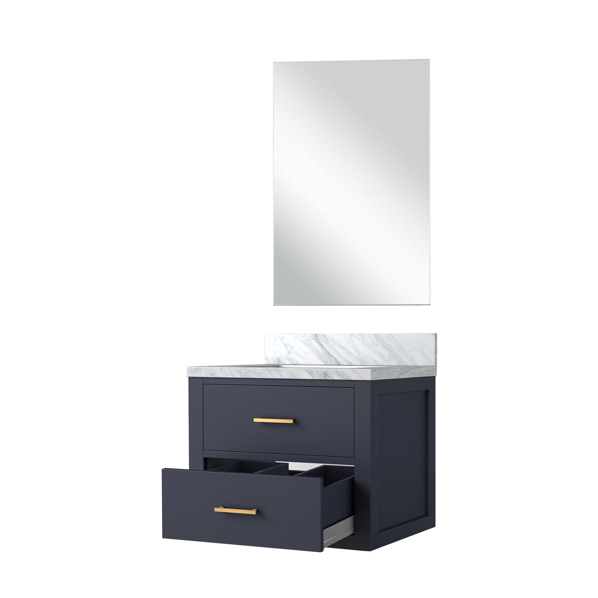 Castor 24 in W x 18 in D Blue Single Bath Vanity