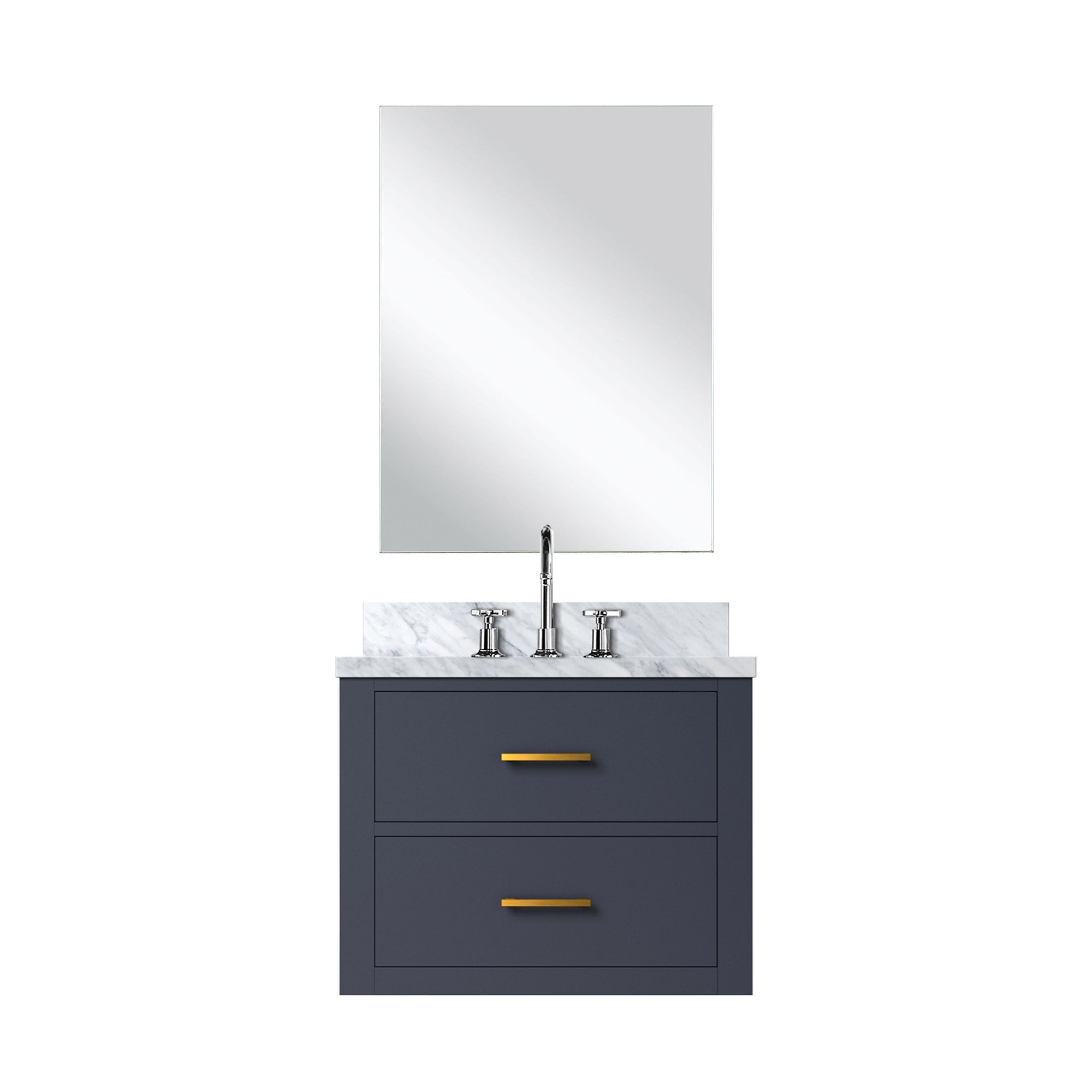 Castor 24 in W x 18 in D Blue Single Bath Vanity