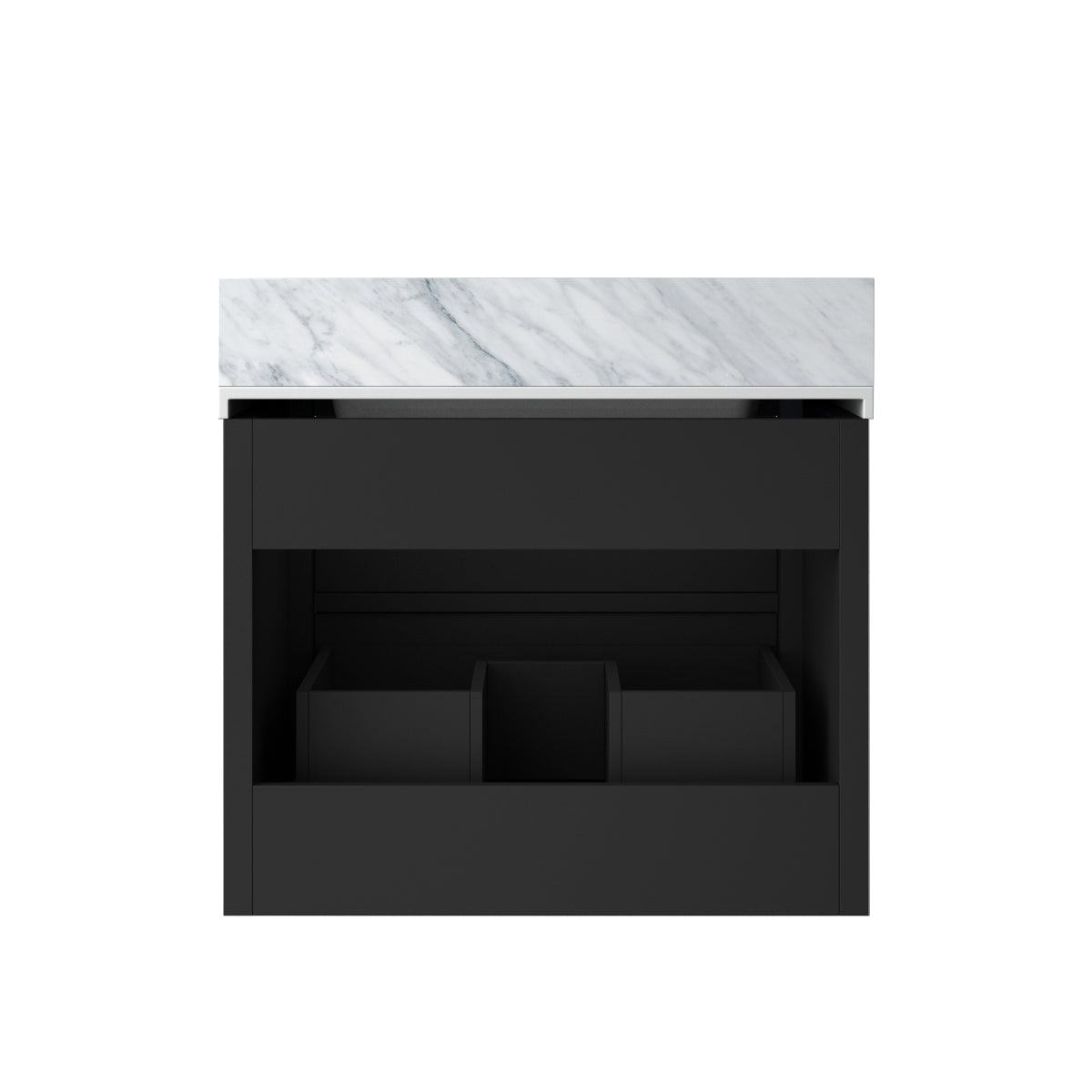 Castor 24 in W x 18 in D Black Single Bath Vanity
