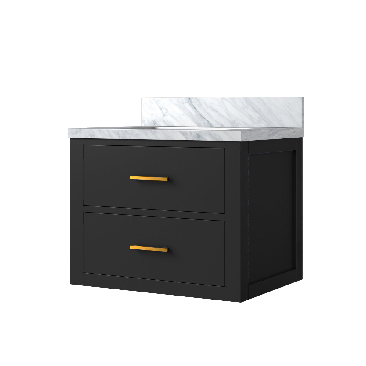 Castor 24 in W x 18 in D Black Single Bath Vanity