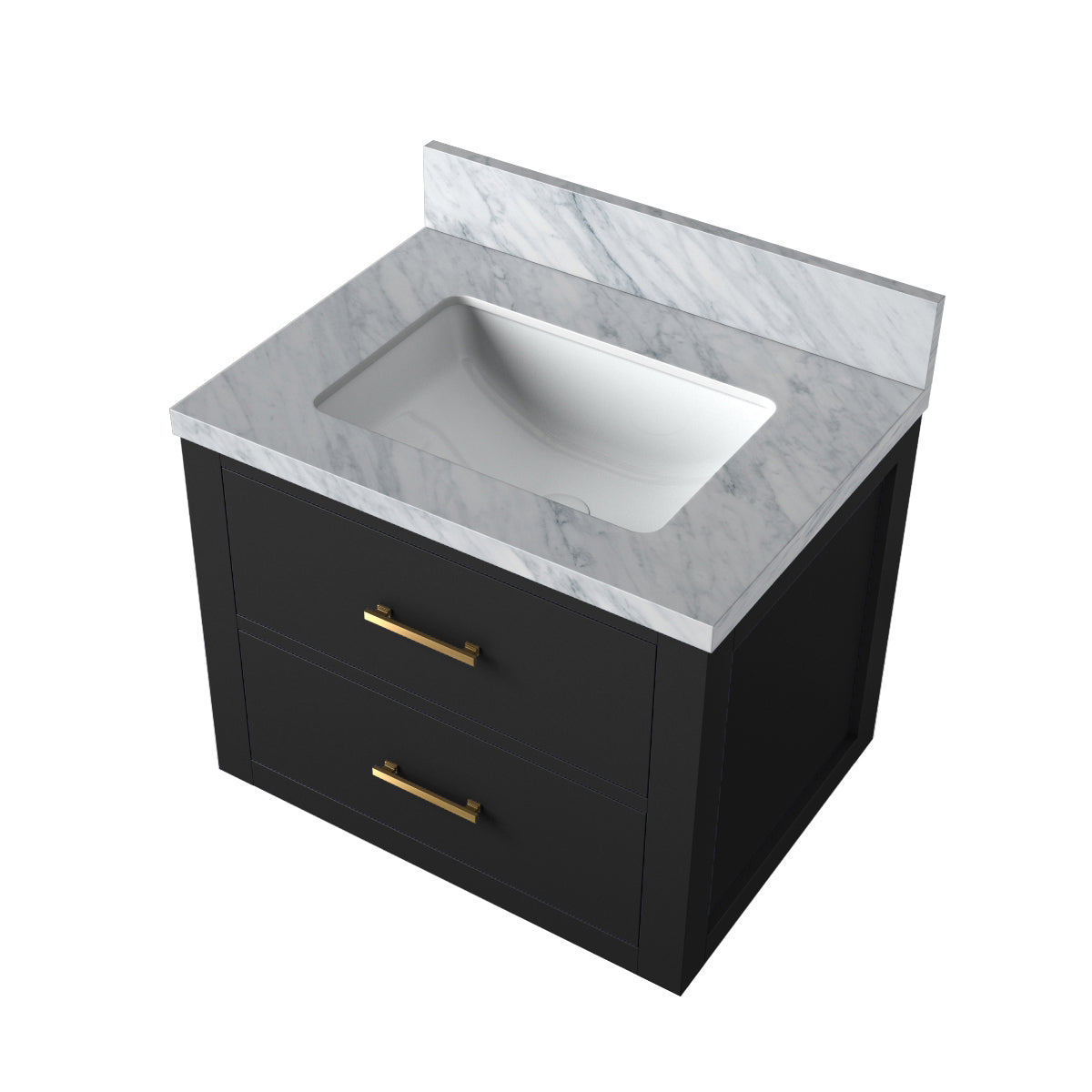 Castor 24 in W x 18 in D Black Single Bath Vanity