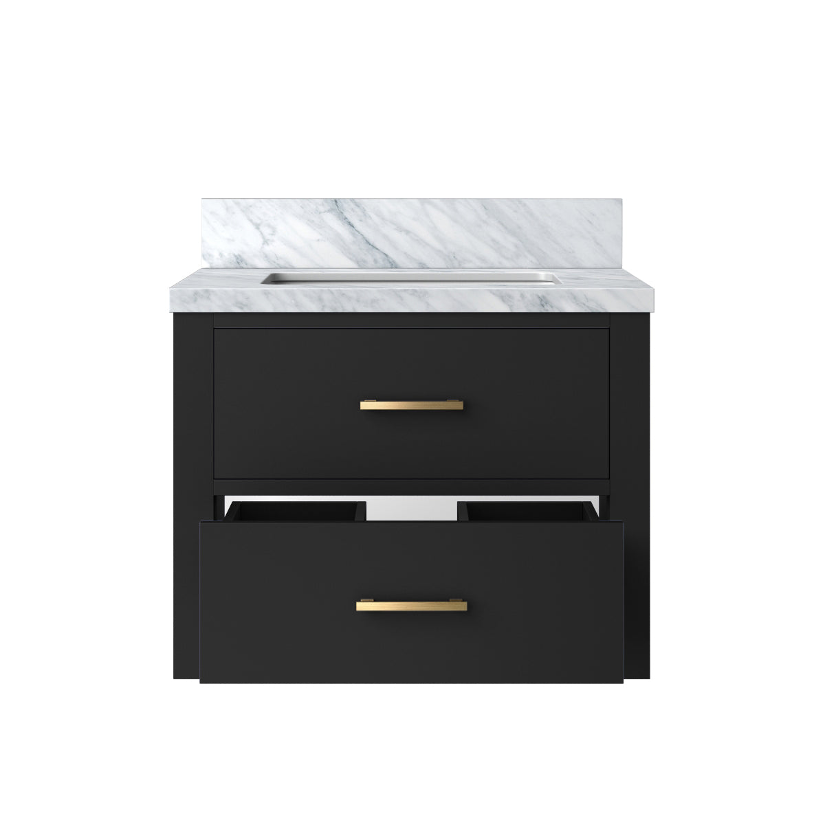 Castor 24 in W x 18 in D Black Single Bath Vanity