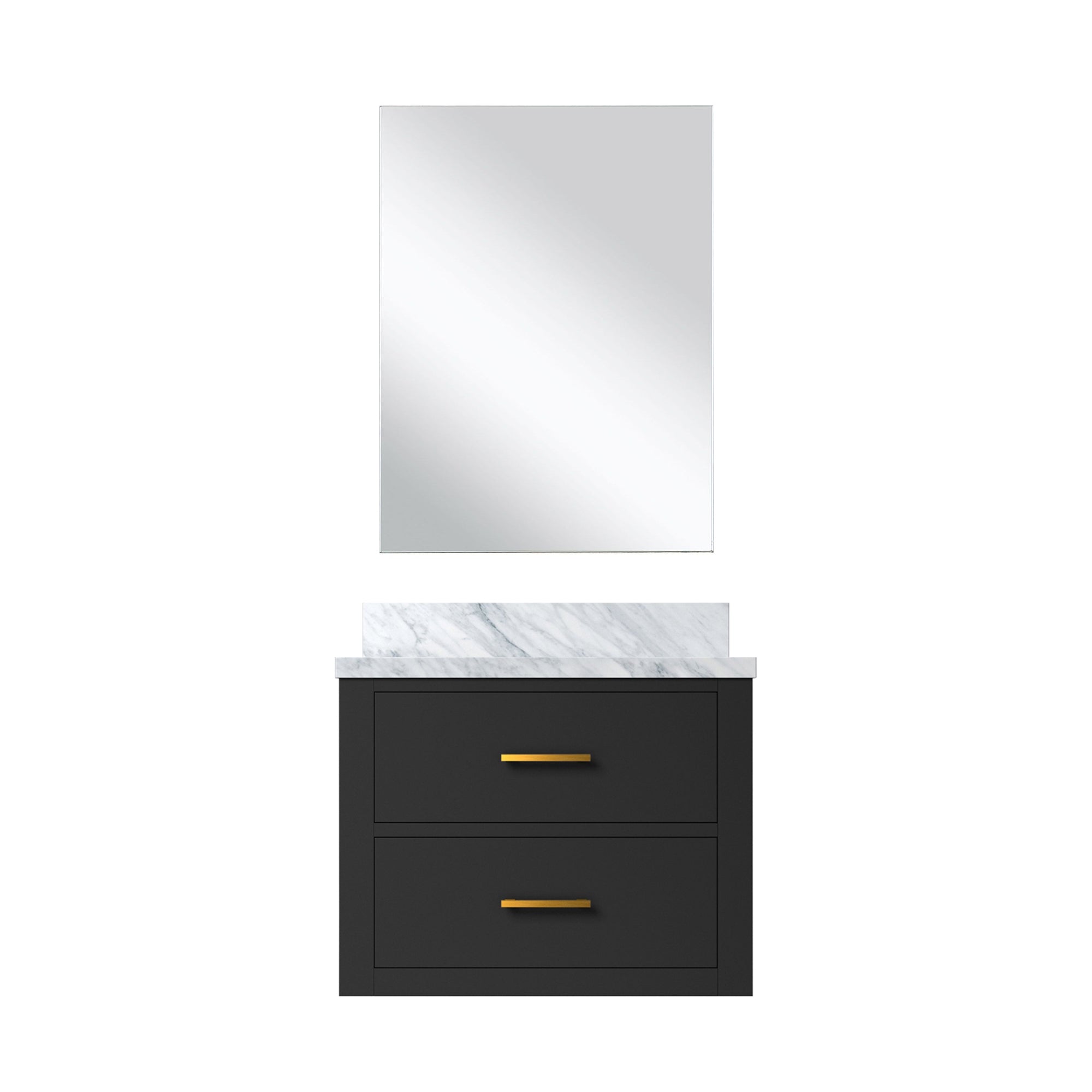 Castor 24 in W x 18 in D Black Single Bath Vanity