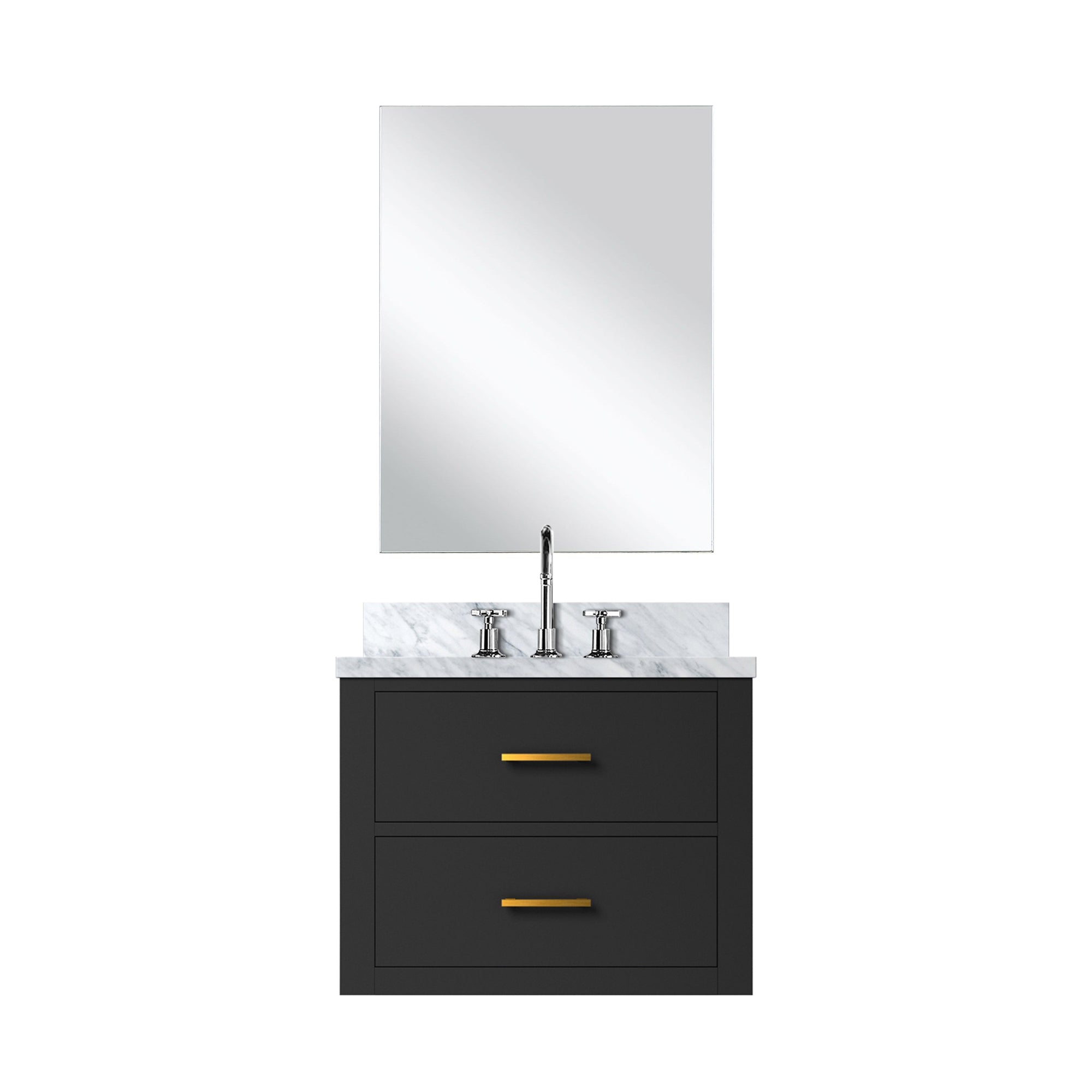 Castor 24 in W x 18 in D Black Single Bath Vanity