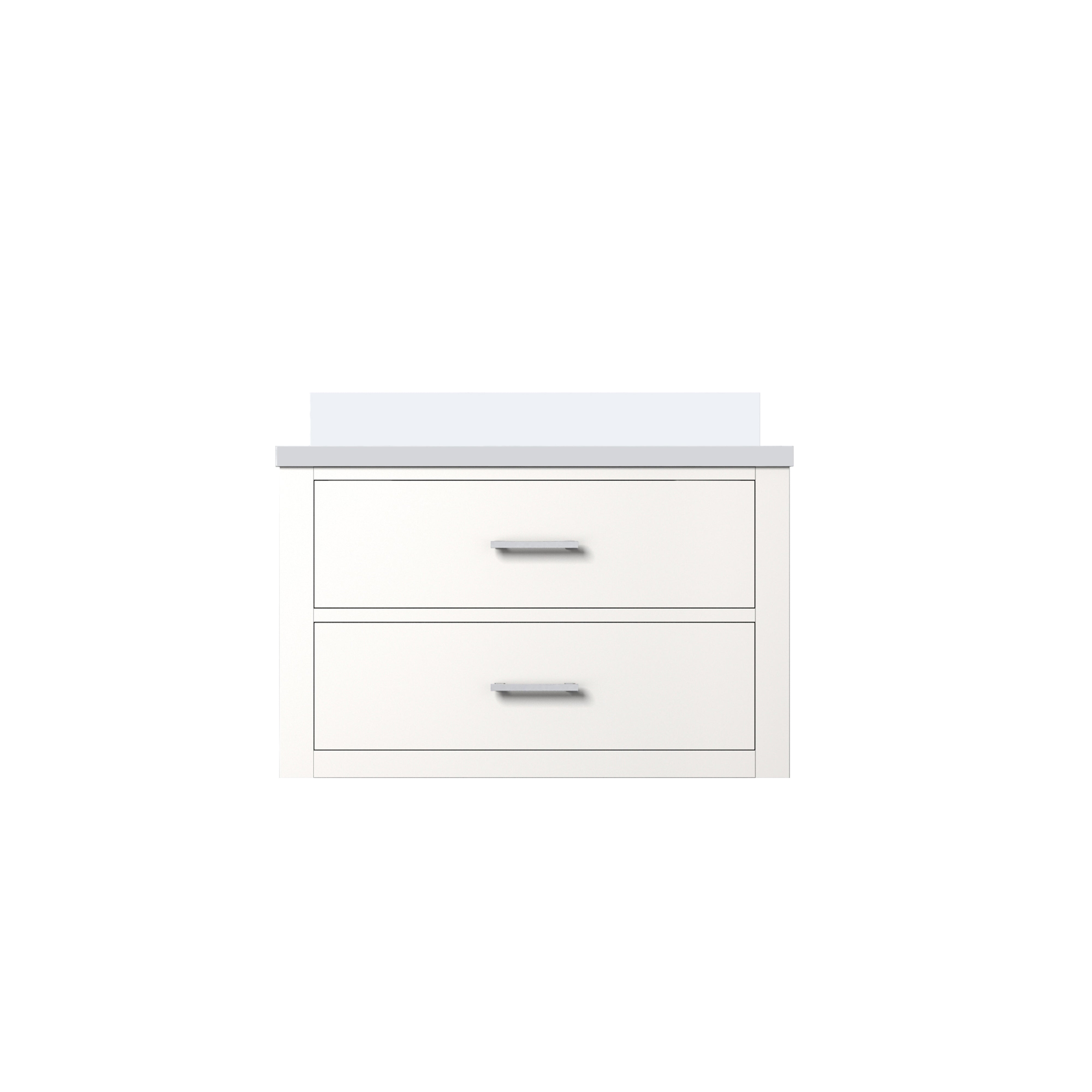 Castor 30 in W x 22 in D White Double Bath Vanity